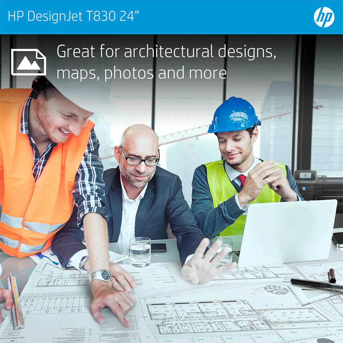HP DesignJet T830 24" Great for architectural designs, maps, photos and more

hp