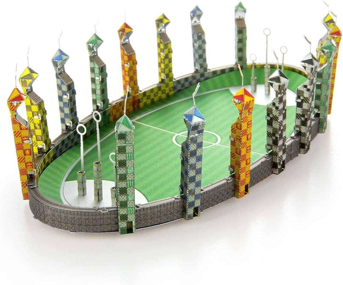 Alt View 2. Metal Earth - Metal Earth Fascinations Harry Potter Quidditch Pitch 3D Metal Model Kit - Silver.