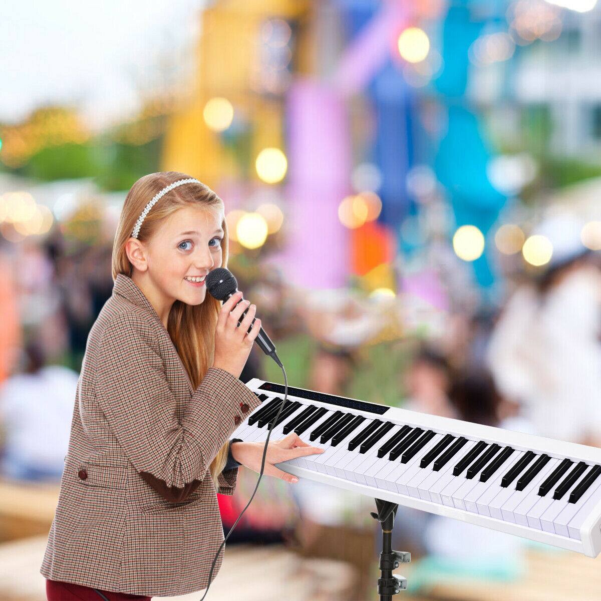 Alt View 11. Costway - 61 Key Digital Piano Recital MIDI Keyboard - White.