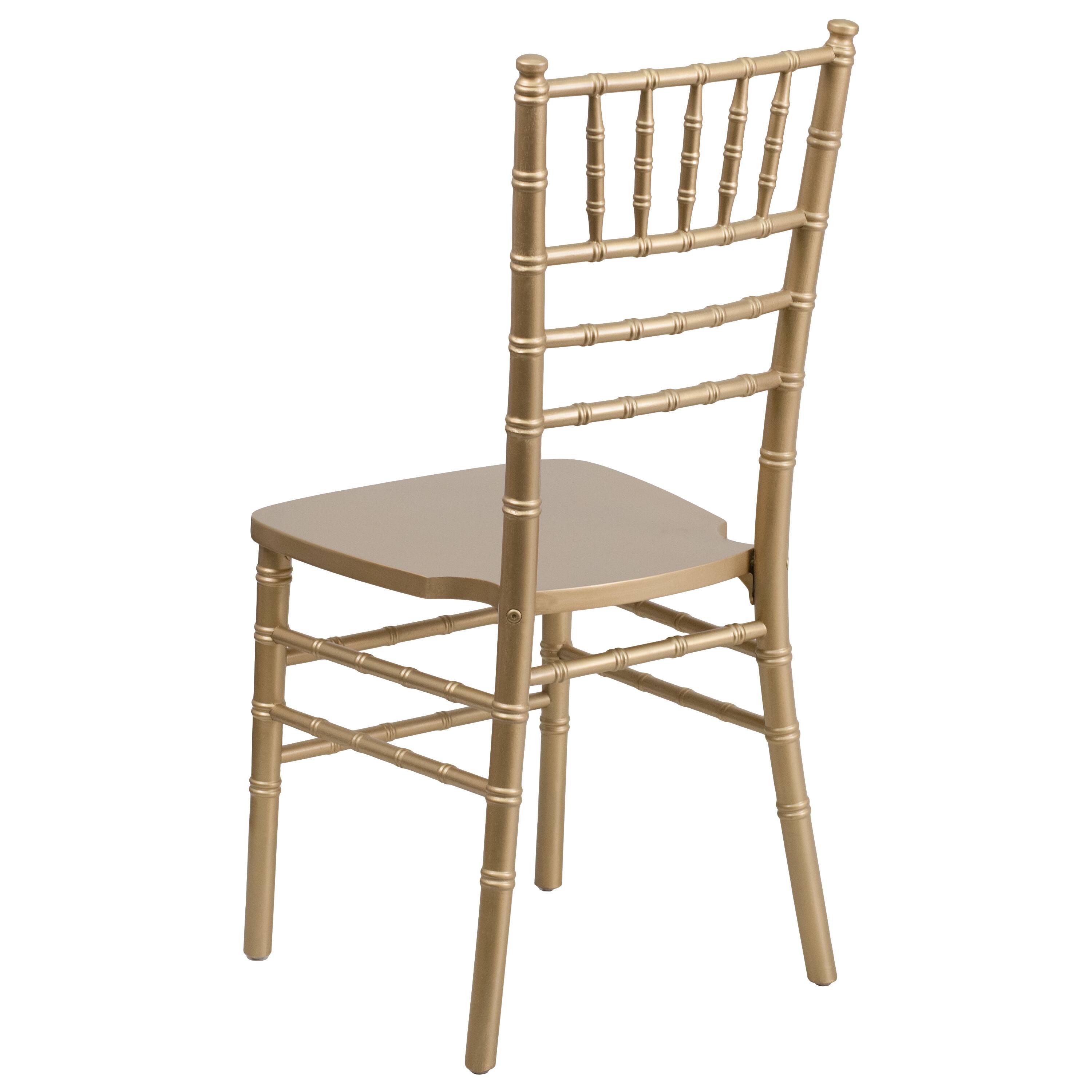 Alt View 5. Emma + Oliver - Wedding & Event Wood Chiavari Dining Chair - Gold.