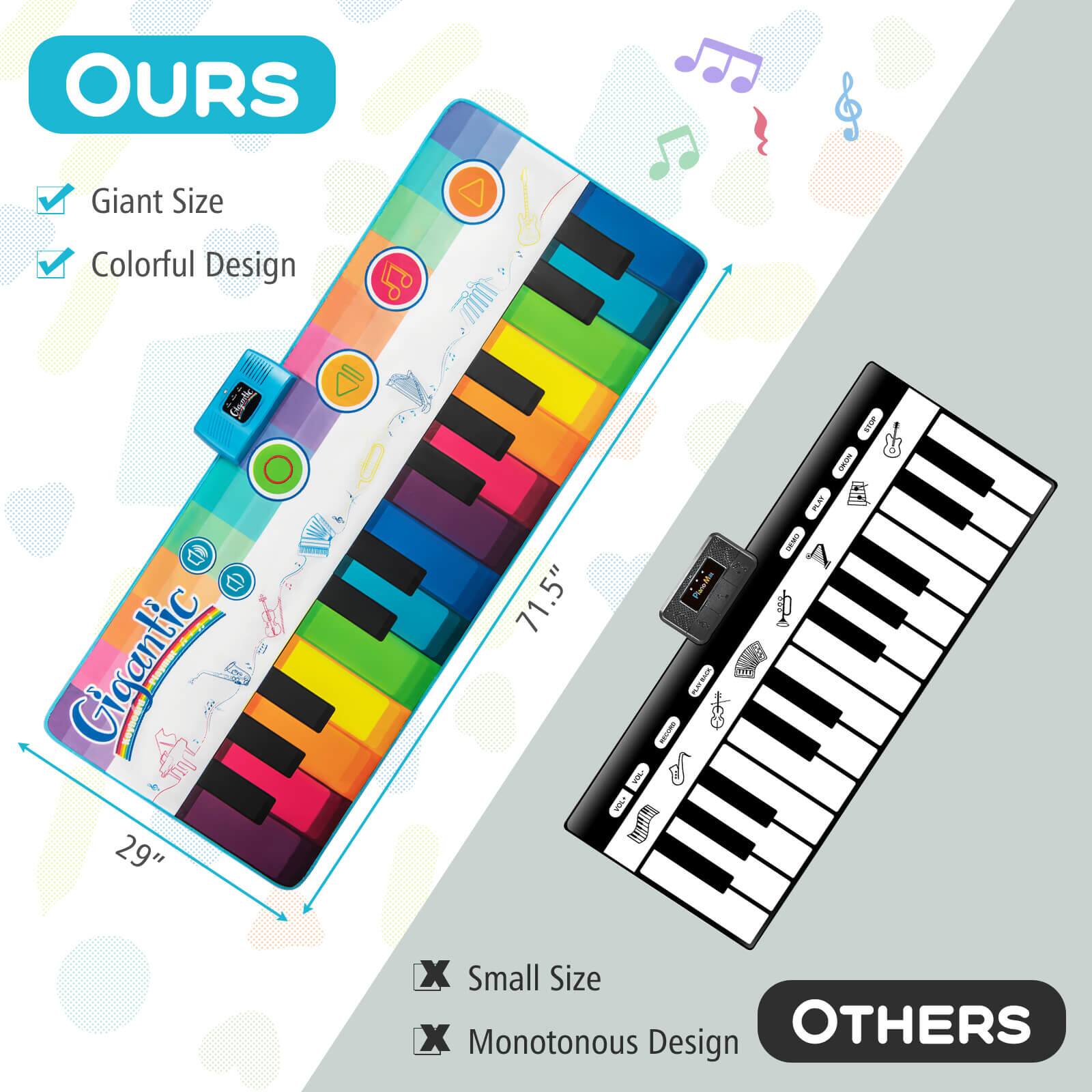 **OURS**

- Giant Size
- Colorful Design

**29" x 71.5"**

**OTHERS**

- Small Size
- Monotonous Design