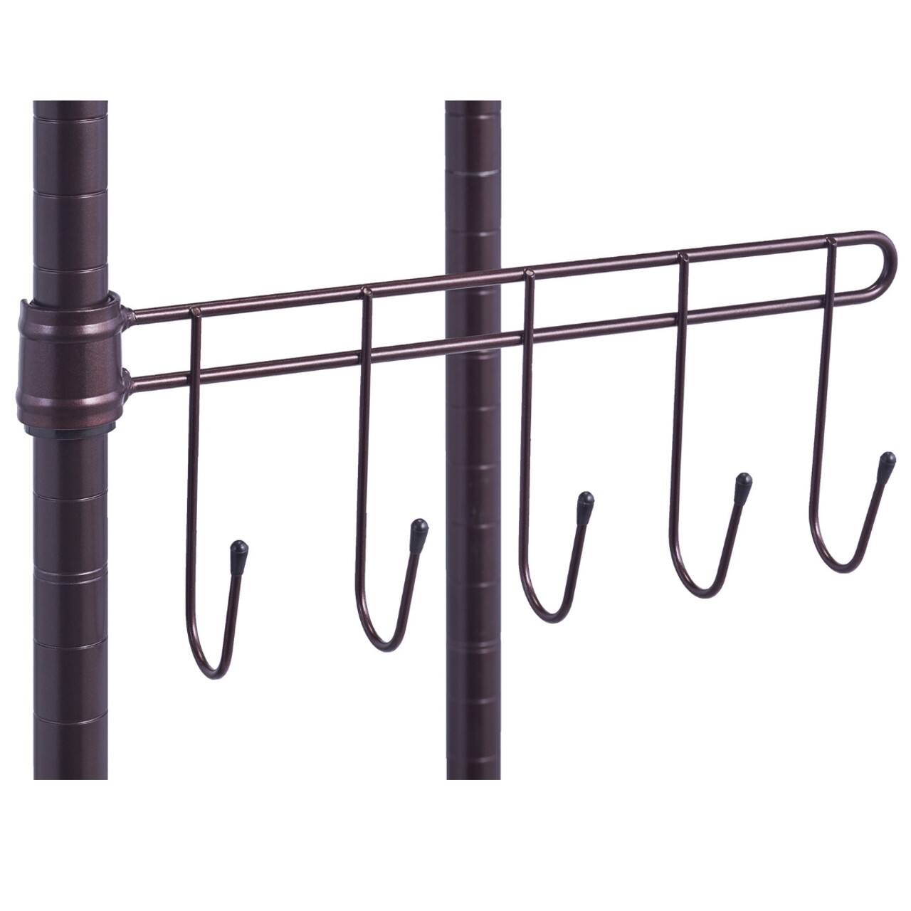 Alt View 11. TRINITY - 41x14x76 Rolling Closet Organizer Dark Bronze - Dark Bronze.