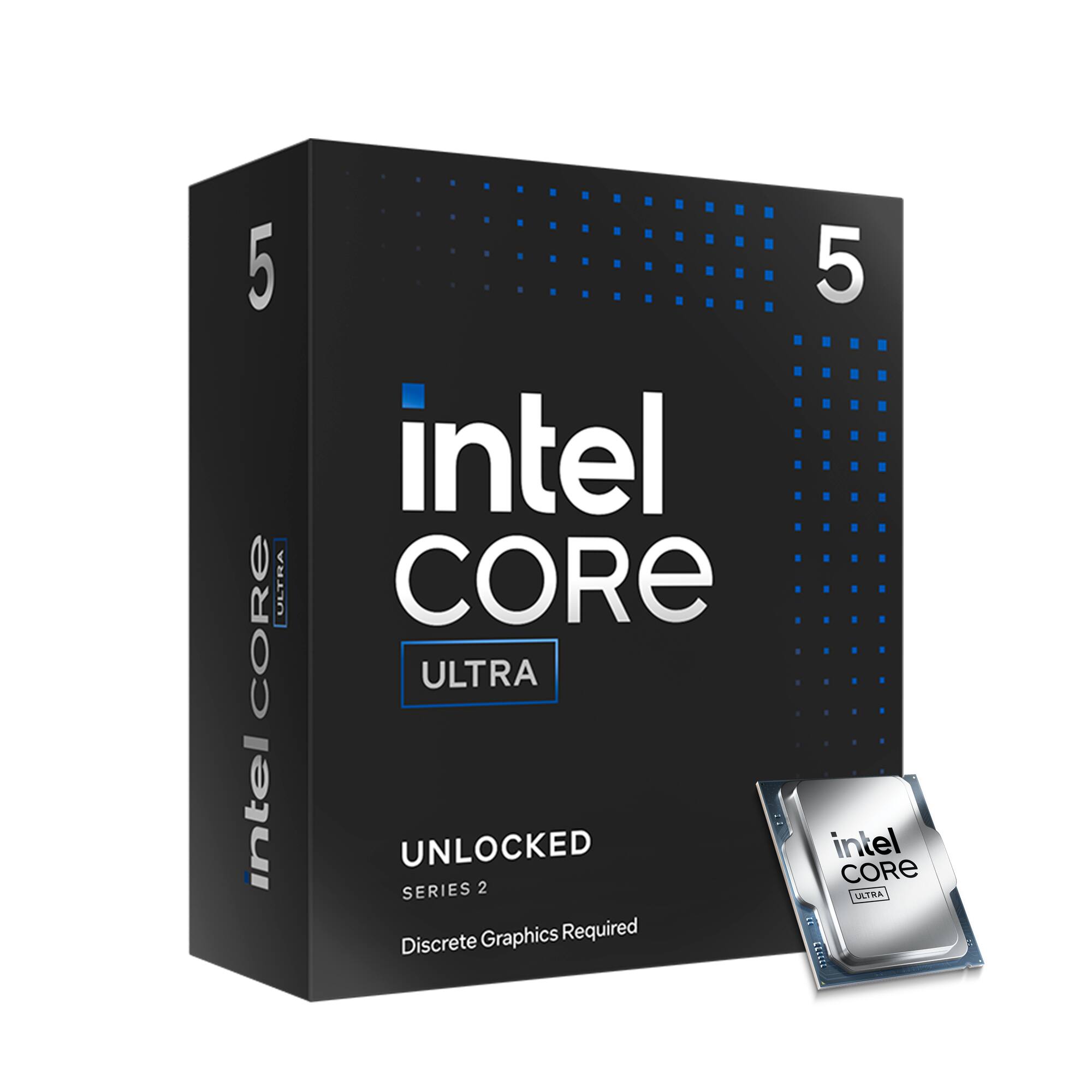 "Intel Core Ultra Unlocked Series 2 Ultra Discrete Graphics Required."