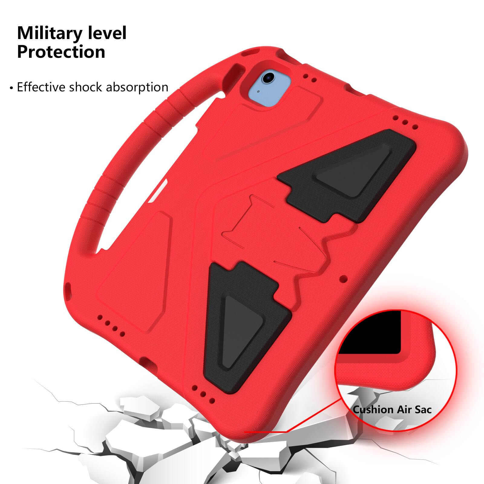 Military level Protection  
Effective shock absorption  
Cushion Air Sac