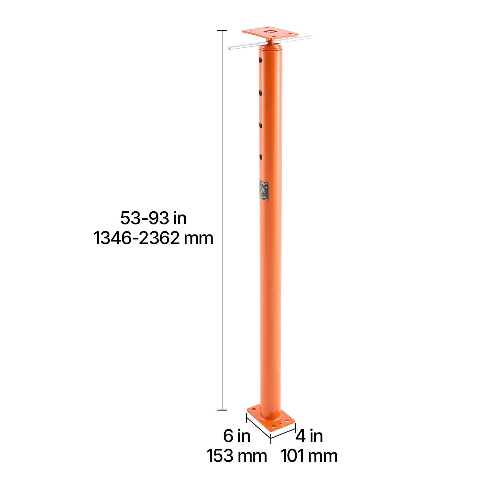 53-93 in  
1346-2362 mm  
6 in  
153 mm  
4 in  
101 mm