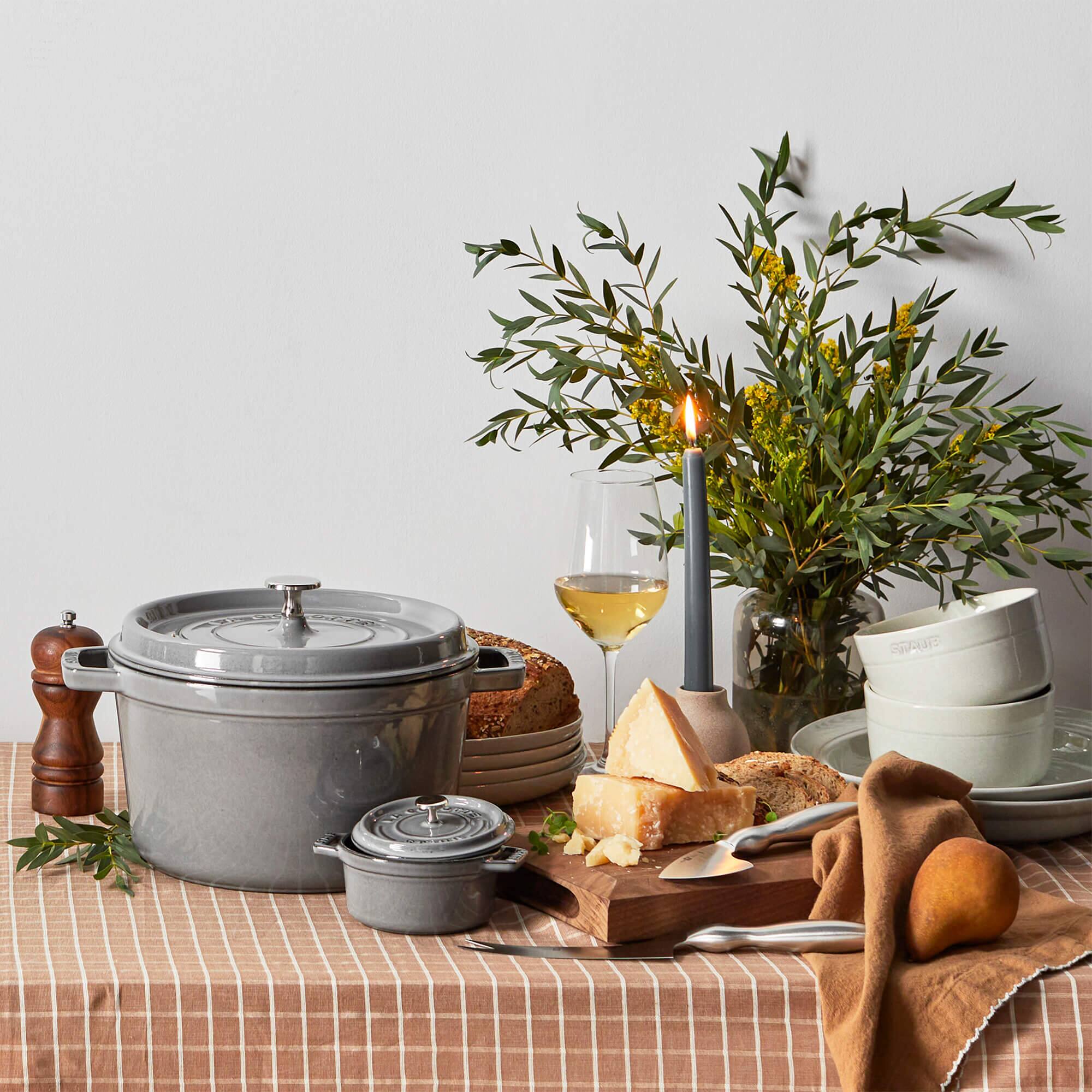 Alt View 6. Staub - Staub Cast Iron 0.25-qt Mini Round Cocotte - Graphite Grey - Graphite Grey.