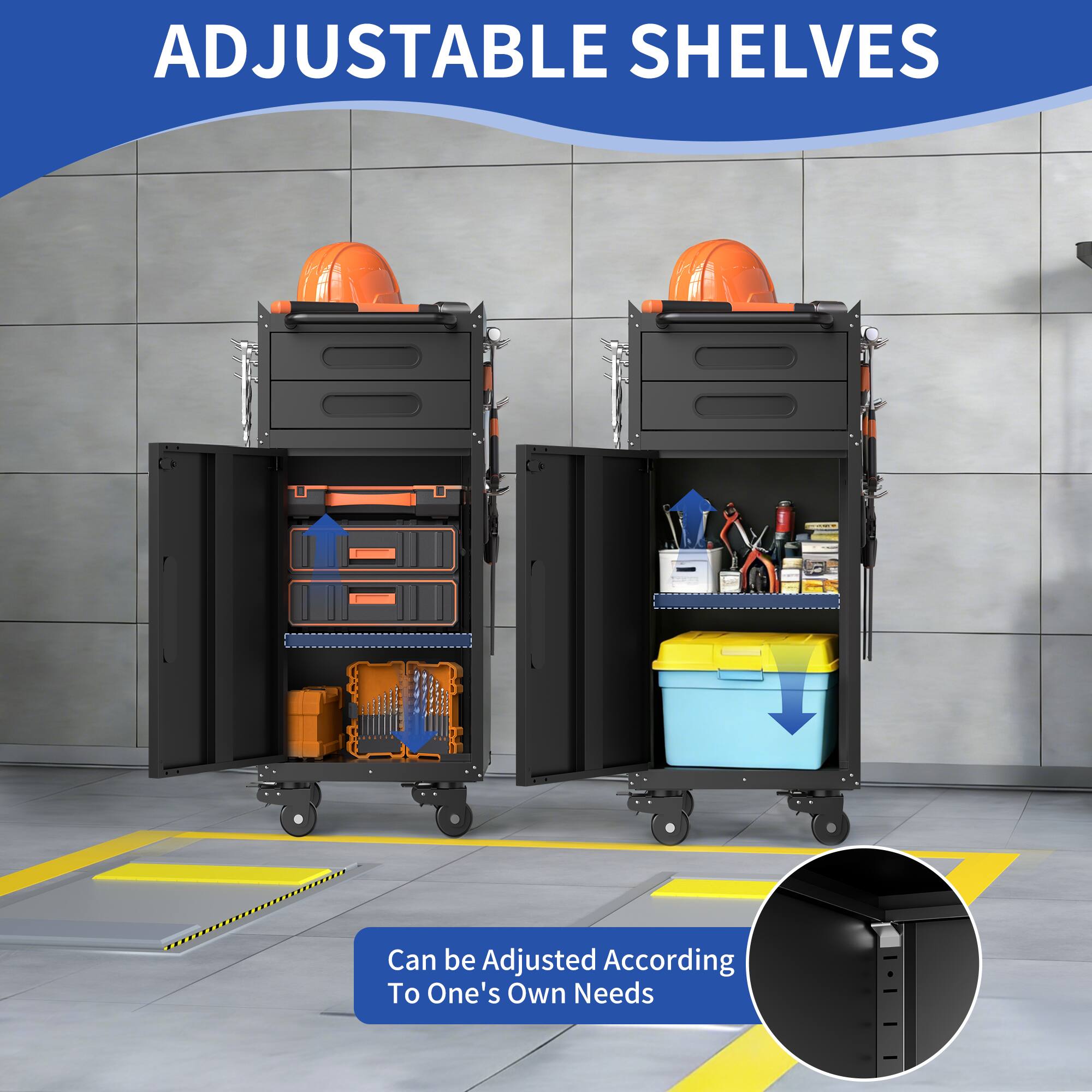 ADJUSTABLE SHELVES

Can be Adjusted According To One's Own Needs