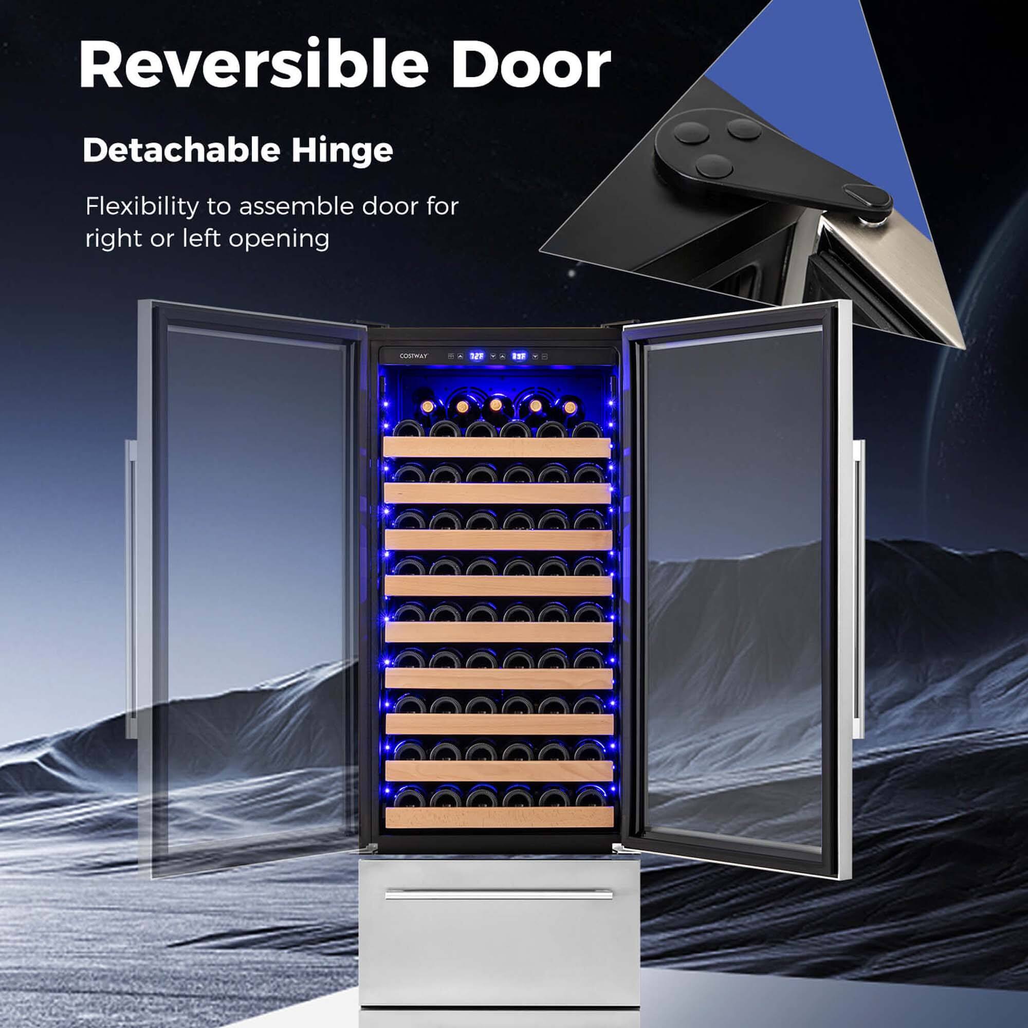 Reversible Door  
Detachable Hinge  
Flexibility to assemble door for right or left opening