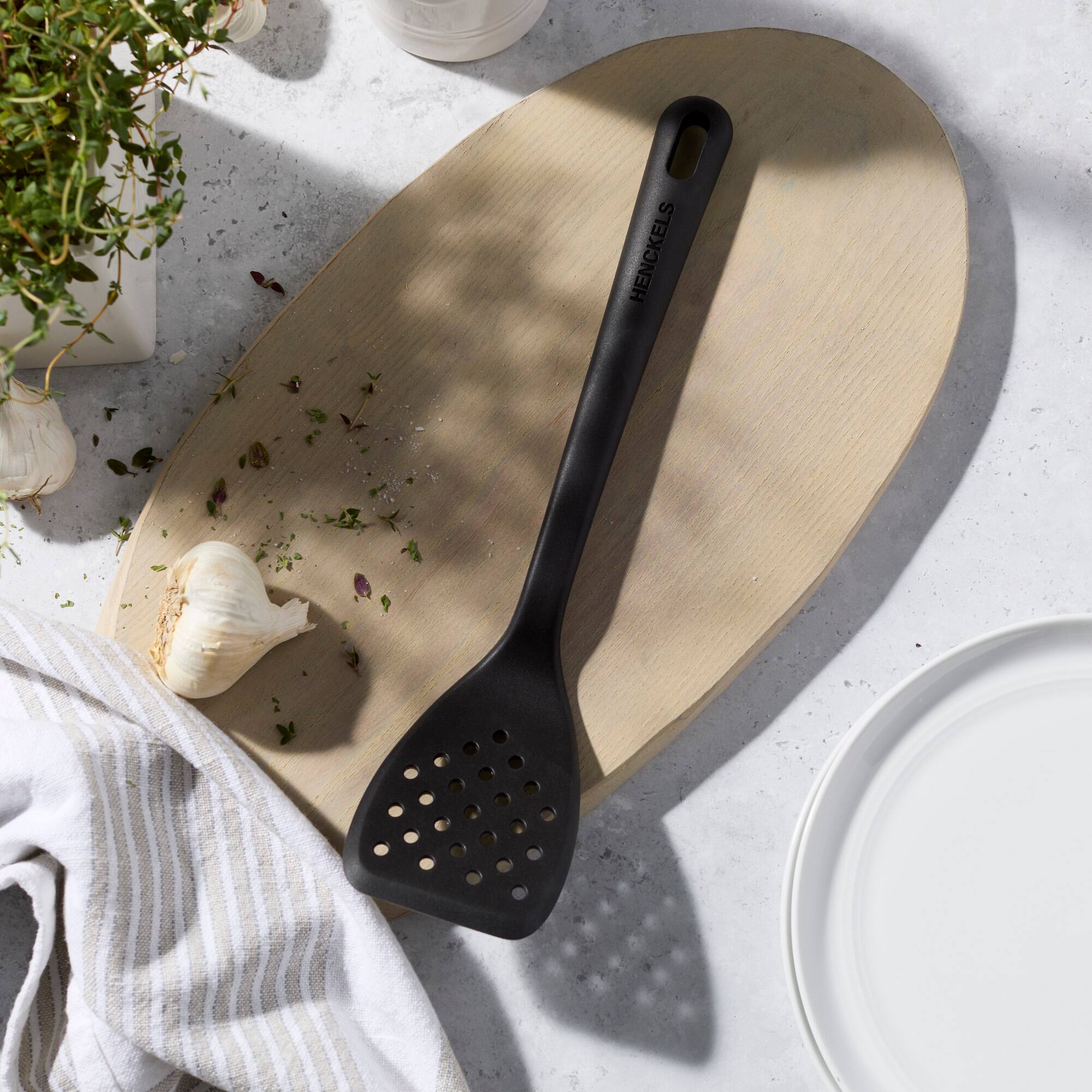 Alt View 1. Henckels - Henckels Silicone Onyx Cooking Utensil, Fry Pan Turner - Black.