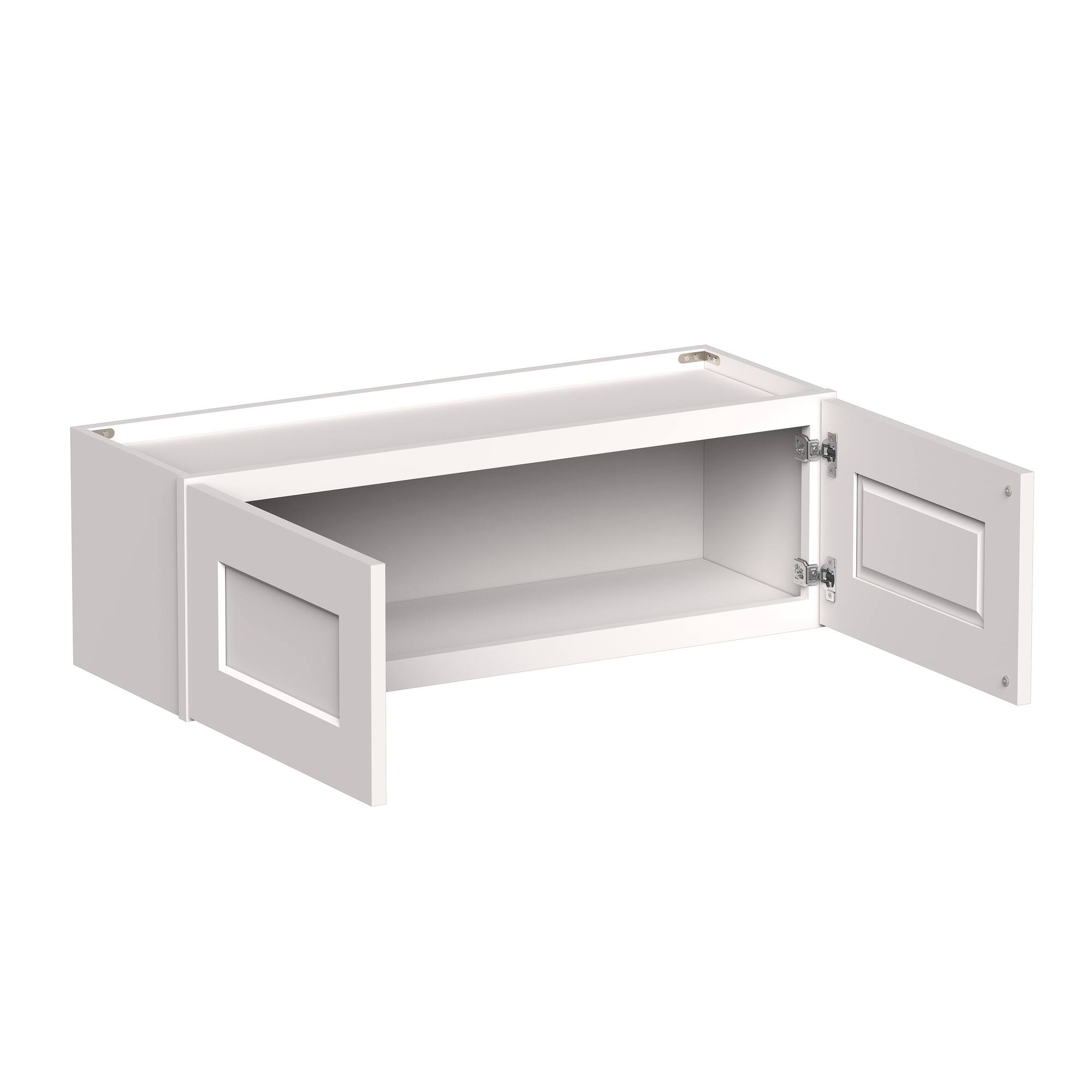 Angle. Boyel Living - 36-in W x 12-in H x 12-in D Shaker RTA Kitchen Wall Cabinet with Soft-Close - White Shaker.