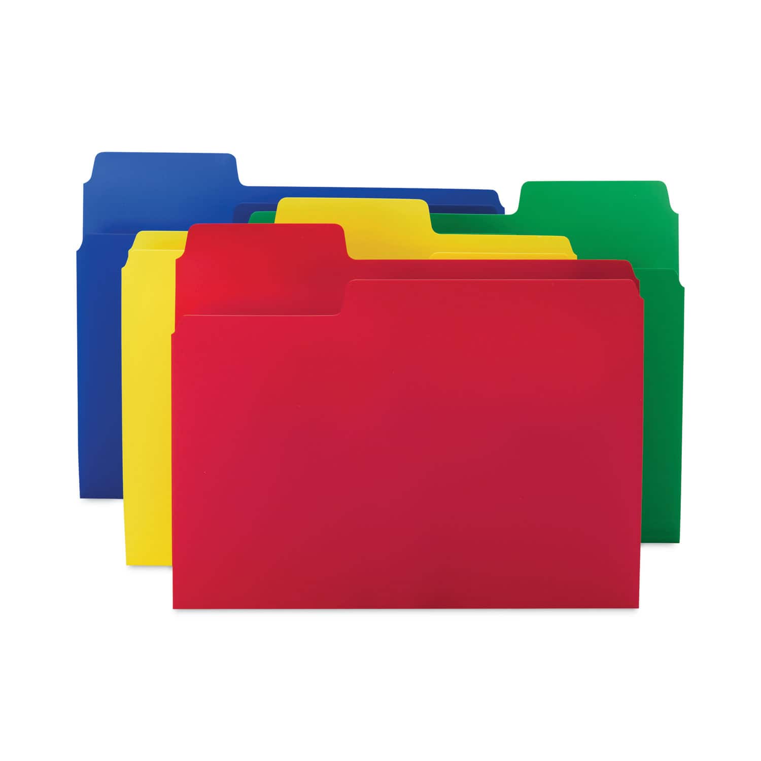 Smead Manufacturing - SuperTab Top Tab File Folders, 1/3-Cut Tabs: Assorted, Letter Size, 0.75" Expansion, Polypropylene, 12/Pack