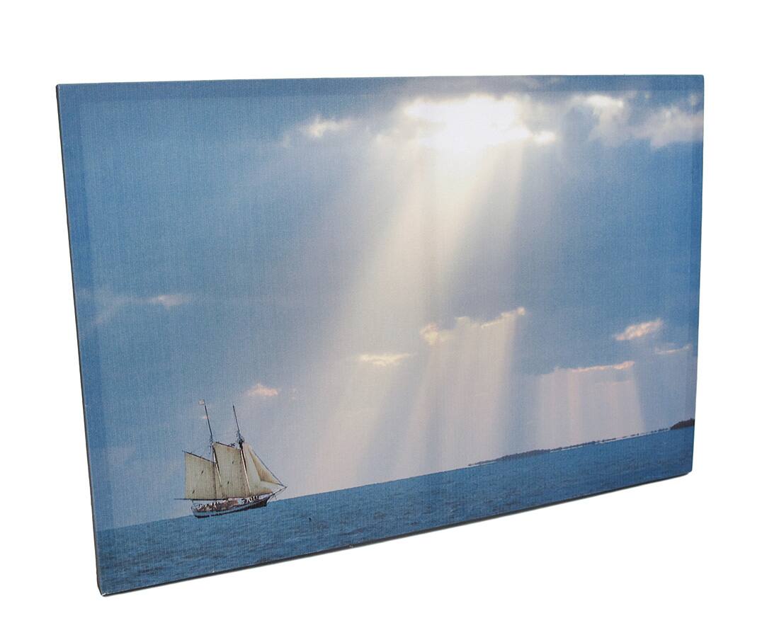 Front. Zeckos - Beams Of Hope Printed Canvas Wall Hanging - Multicolored.