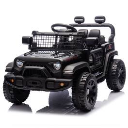 Aukfa - 24V Kids Ride On Car - Parent Remote Control, 2WD, Bluetooth, LED Headlight, 1.86-3.11 MPH for Age 3+ - Black