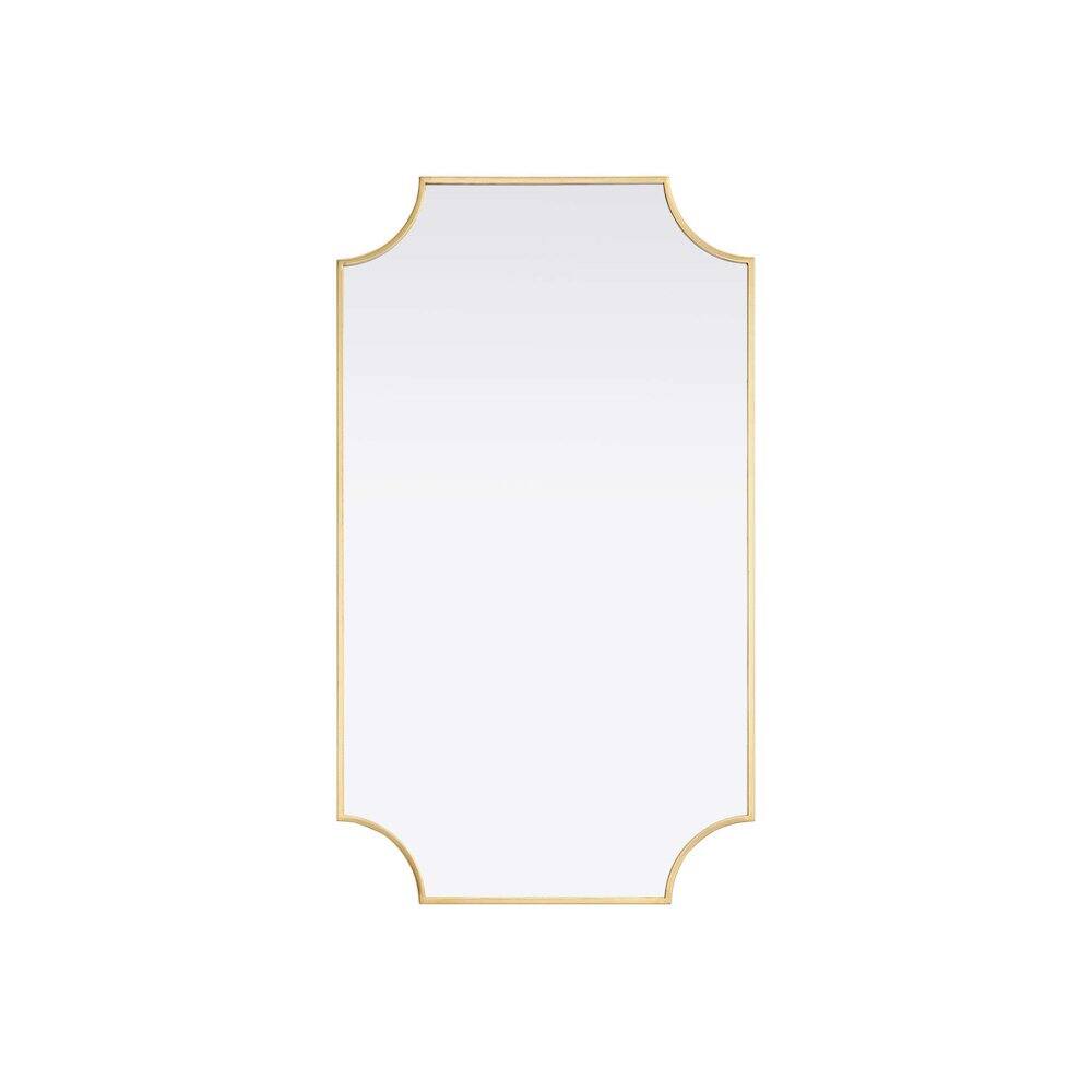 Alt View 4. Elegant Kitchen and Bath - Notched Metal Mirror 24x42 inch in Brass - Brass.