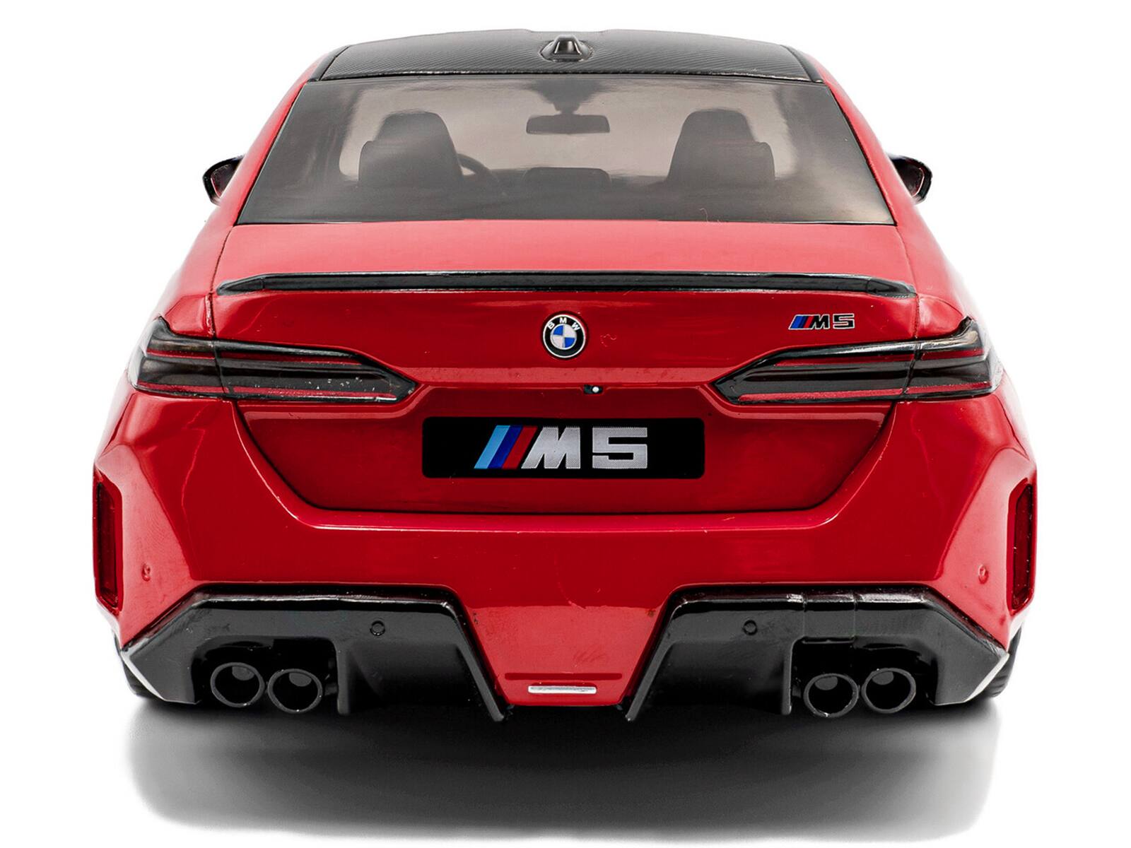 Alt View 5. Solido - 2025 BMW M5 Fire Red with Black Top 1/18 Diecast Model Car by Solido.
