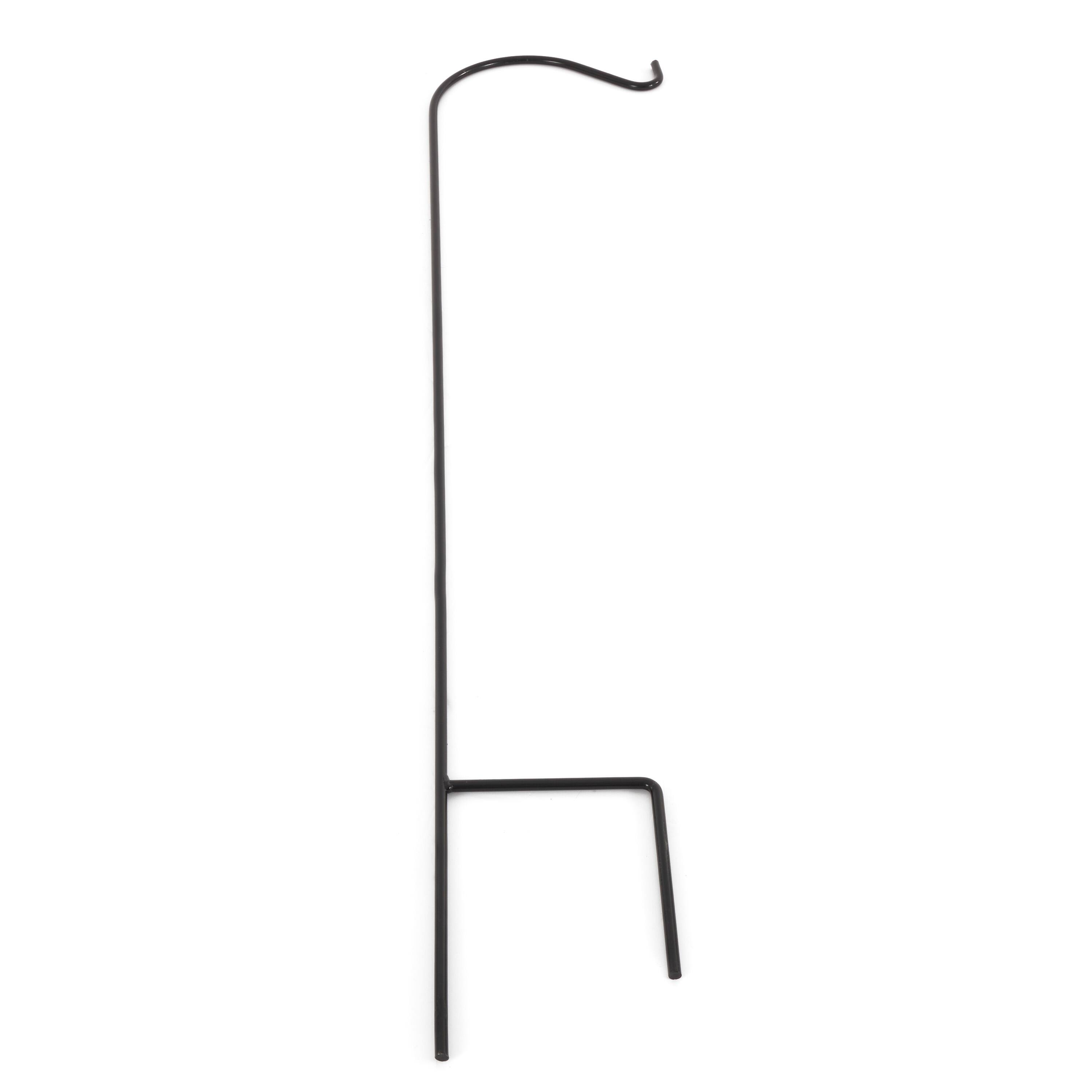Alt View 3. Ashman - Ashman Shepherd Hook for Plants and Bird Feeders, 65 Inches Tall, 1 Side, 4 Pack - Black.