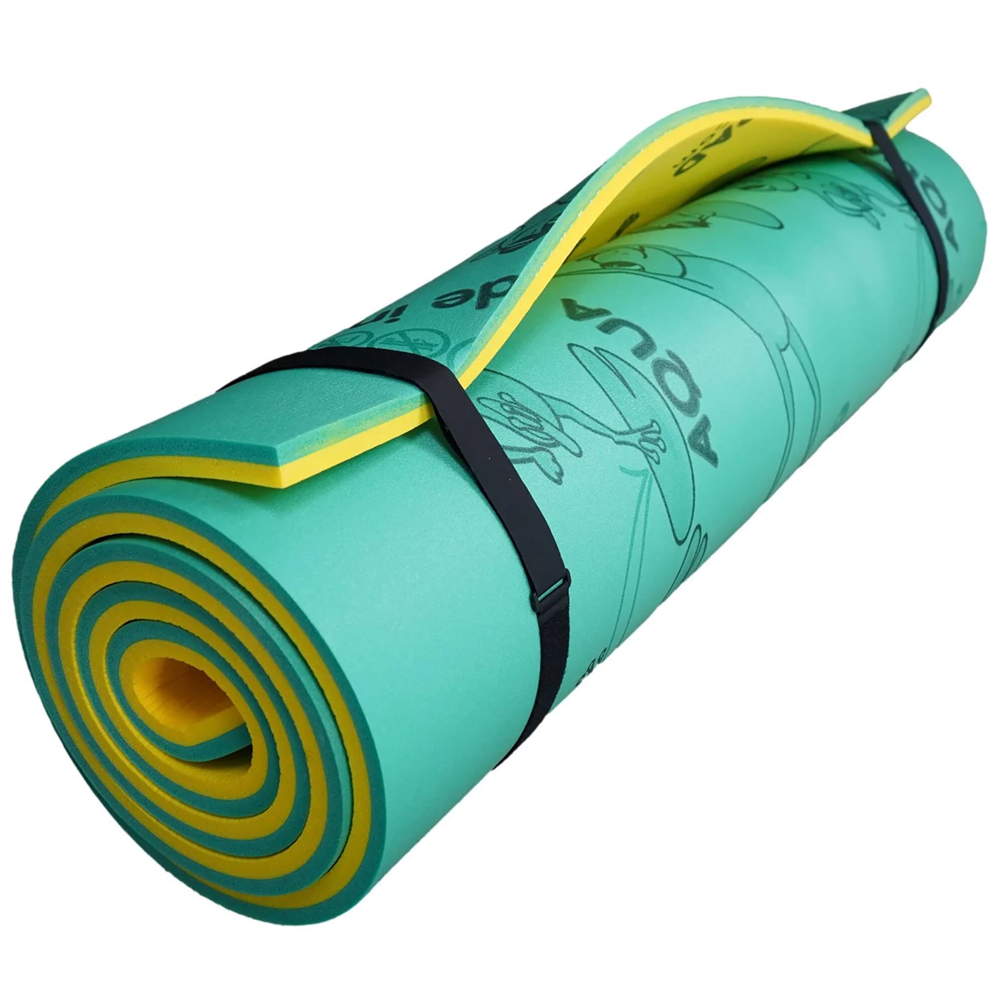 Front. Aqua Lily Pad - Aqua Lily Pad Original Floating Water Mat Island Float, 9 Ft, Green/Yellow - Yellow/Green.