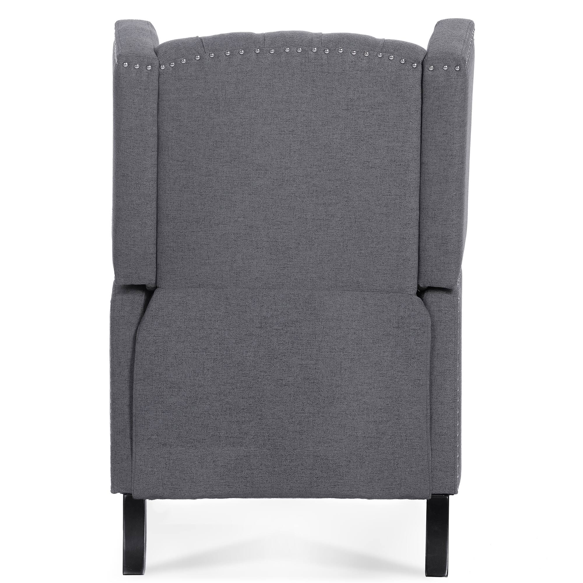 Alt View 6. APRILSOUL - Wide Manual Wing Chair Recliner - Gray.