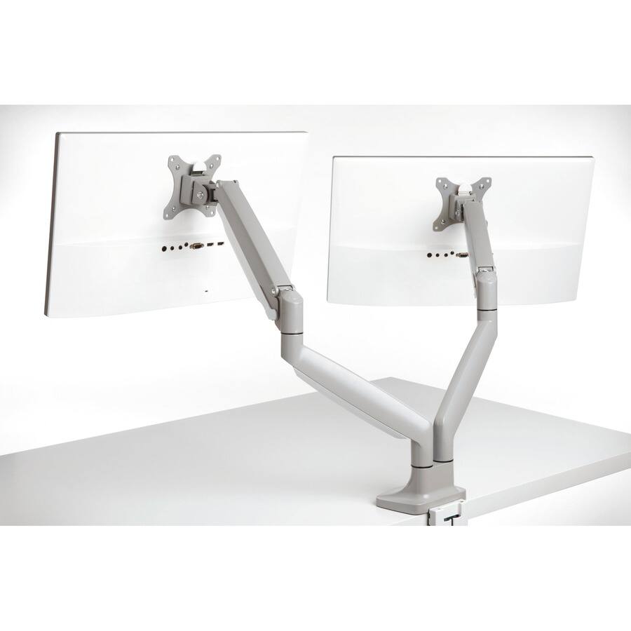Alt View 4. Kensington - Kensington SmartFit Mounting Arm for Monitor - Silver Gray - 2 Display(s) Supported - 32" Screen Support - 39.60 lb Load - Silver Gray.