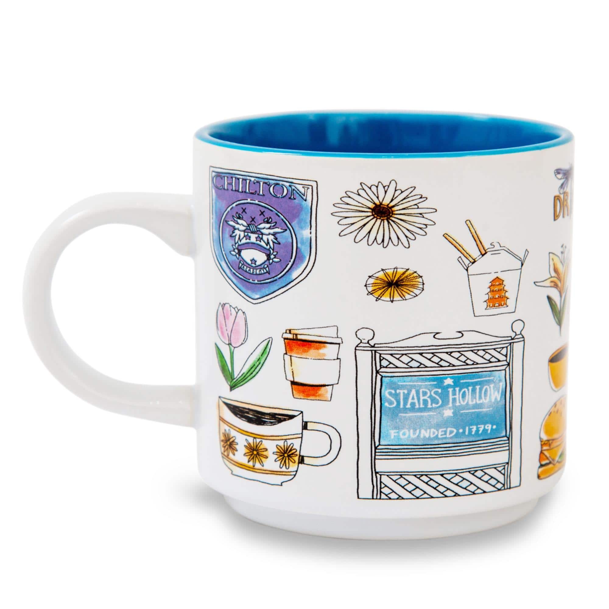 Silver Buffalo - Gilmore Girls Stars Hollow Allover Icons Ceramic Stacking Mug | Holds 13 Ounces - Yellow price history on PriceWatchPro