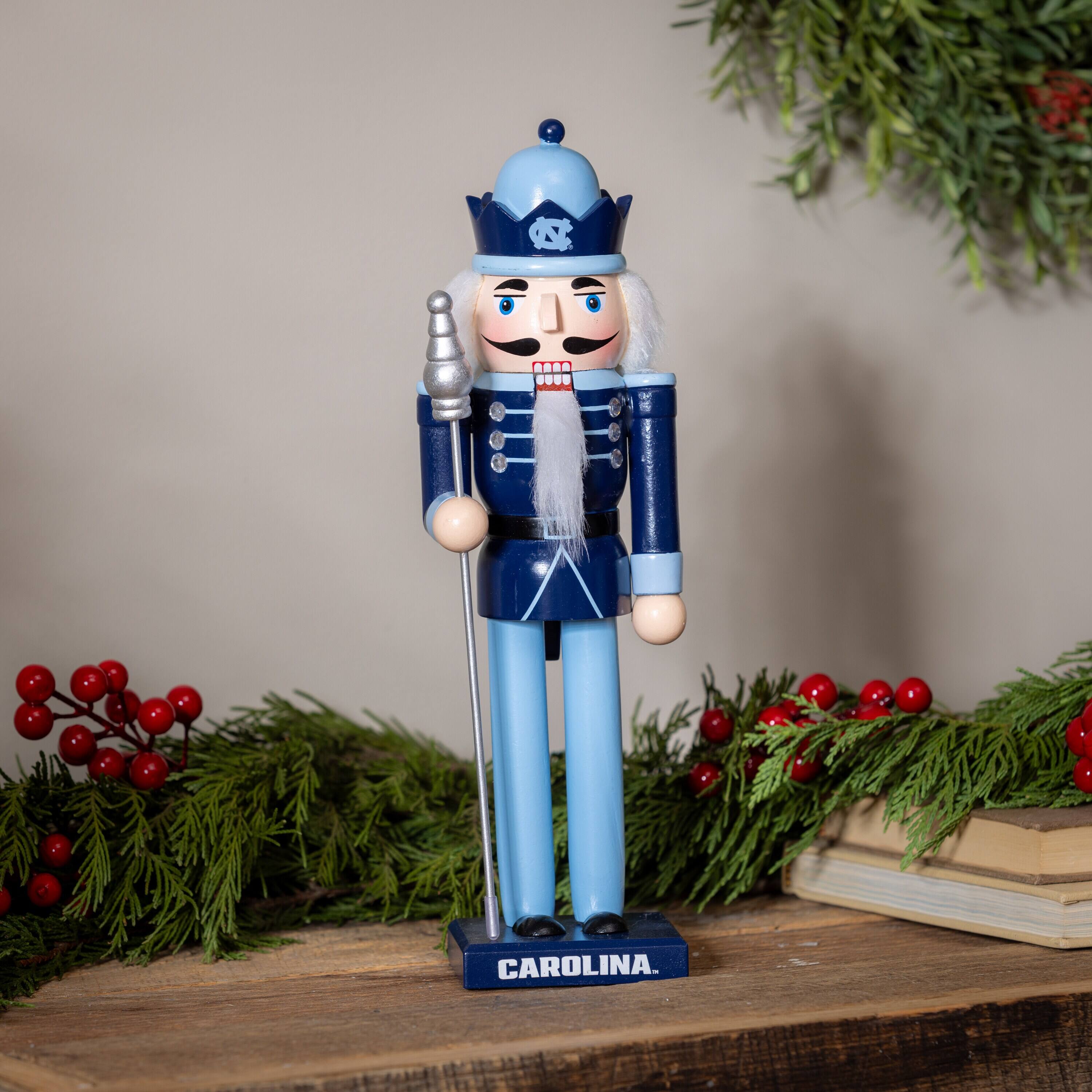 Alt View 2. Evergreen Enterprises - North Carolina Tar Heels 12" Wooden Nutcracker Statue - Multicolor.