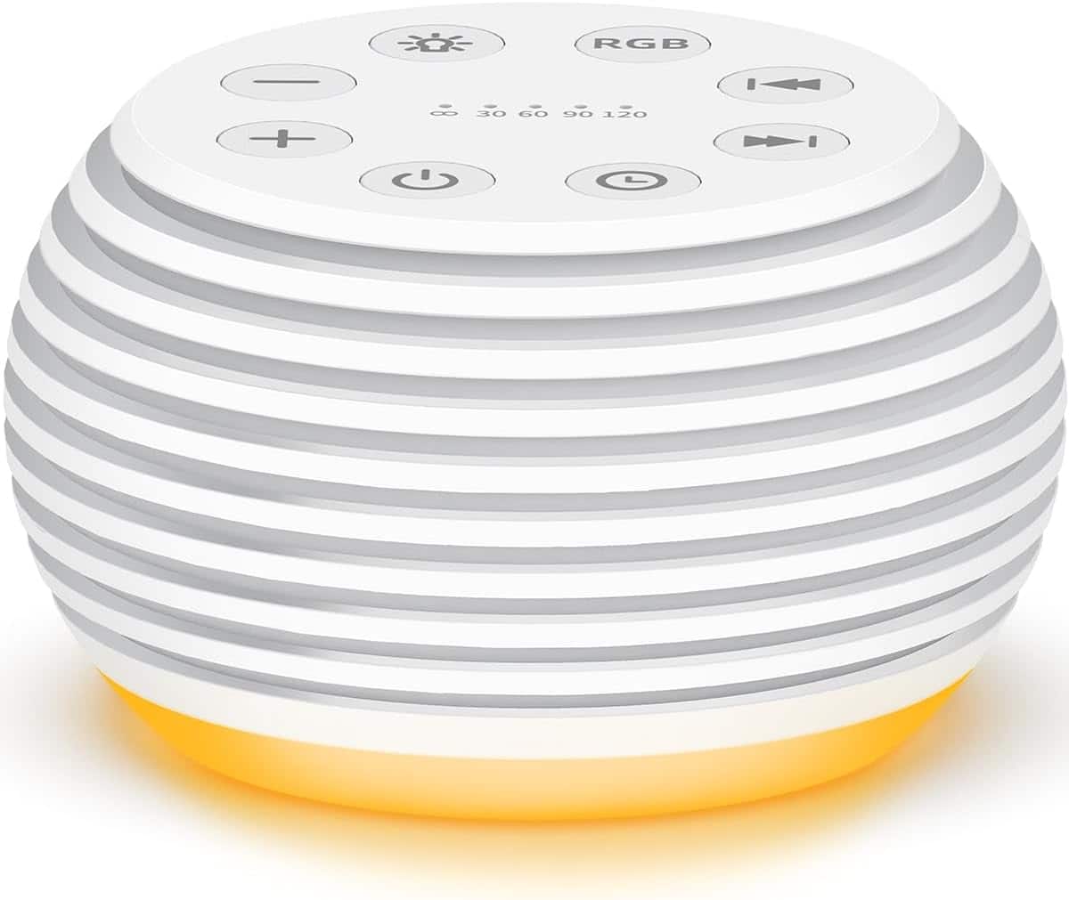 FINEAK - Portable Sound Machine Noise Machine with 30 Soothing Sounds - White