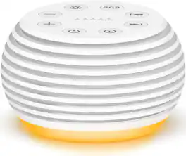 FINEAK - Portable Sound Machine Noise Machine with 30 Soothing Sounds - White
