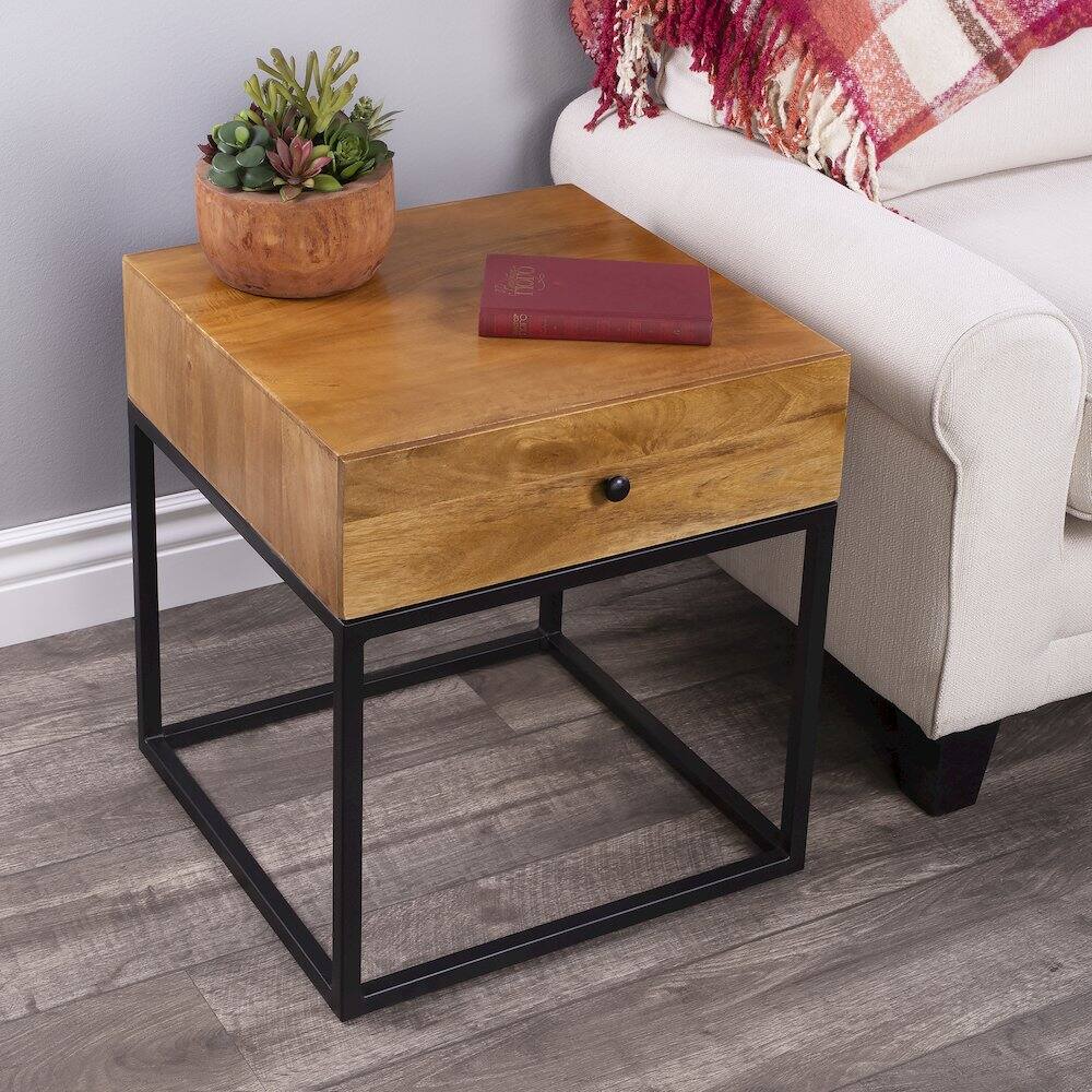 Alt View 6. Butler Specialty - Brixton Iron & Wood End Table - Multi-Color.