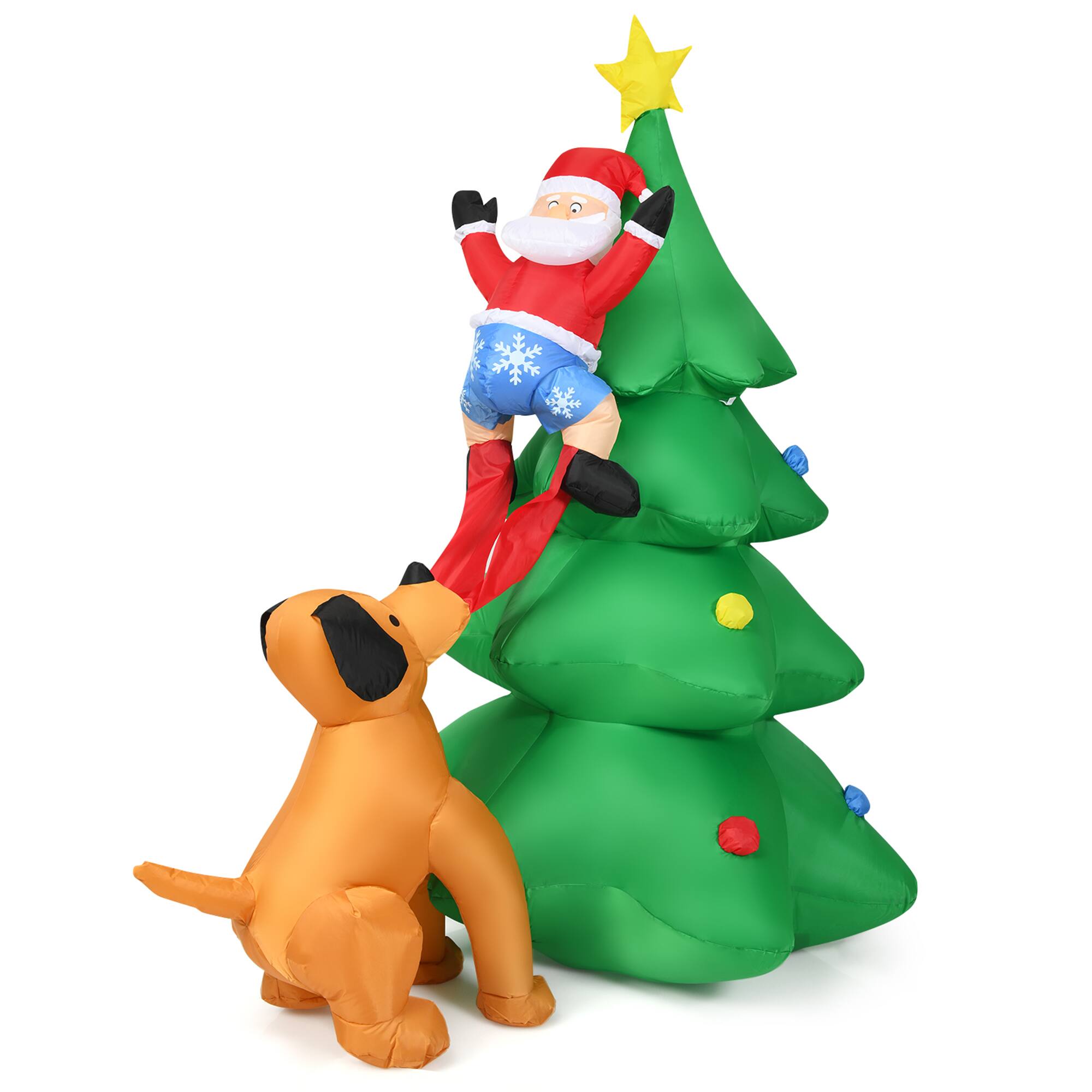 Alt View 2. Gymax - Gymax 6.5ft Inflatable Christmas Tree Indoor Outdoor Decoration w/ LED Lights - Green.