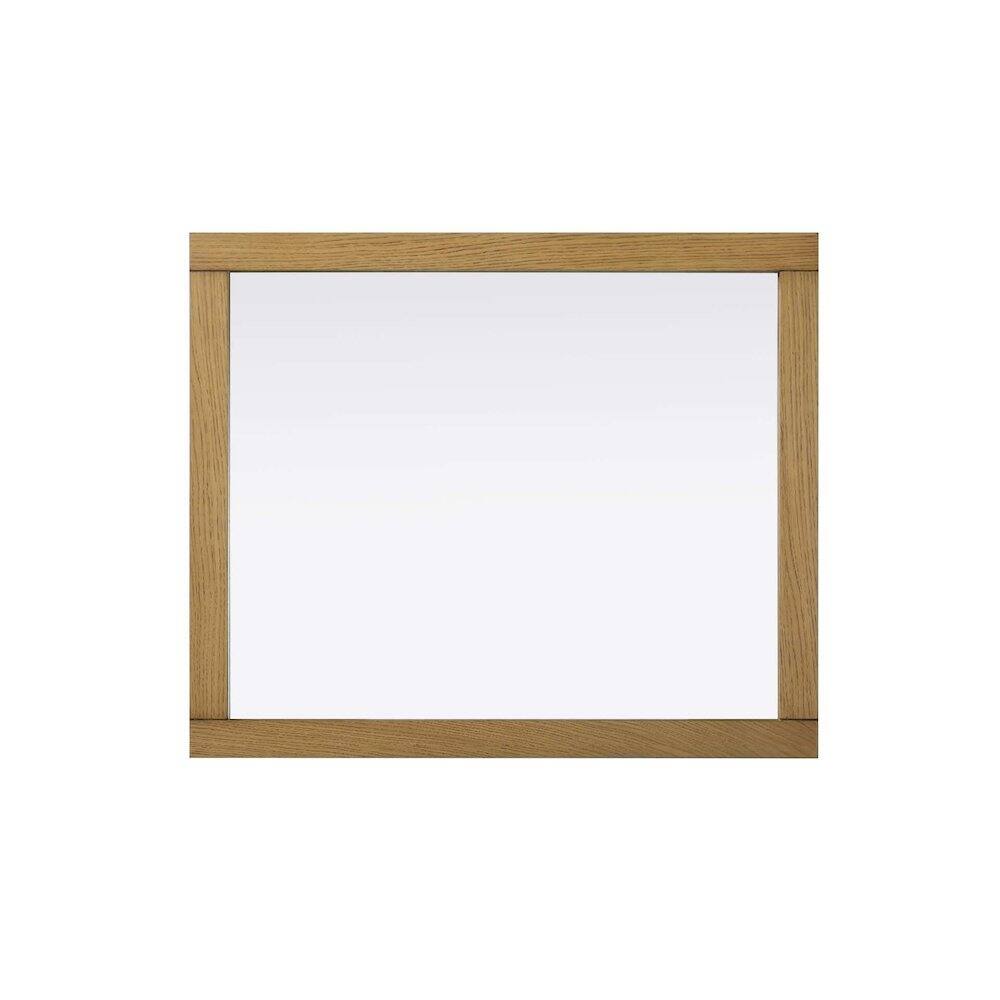 Alt View 2. Elegant Kitchen and Bath - Noah Wooden Rectangle Mirror 30 x 36 in Honey Teak - Honey Teak.