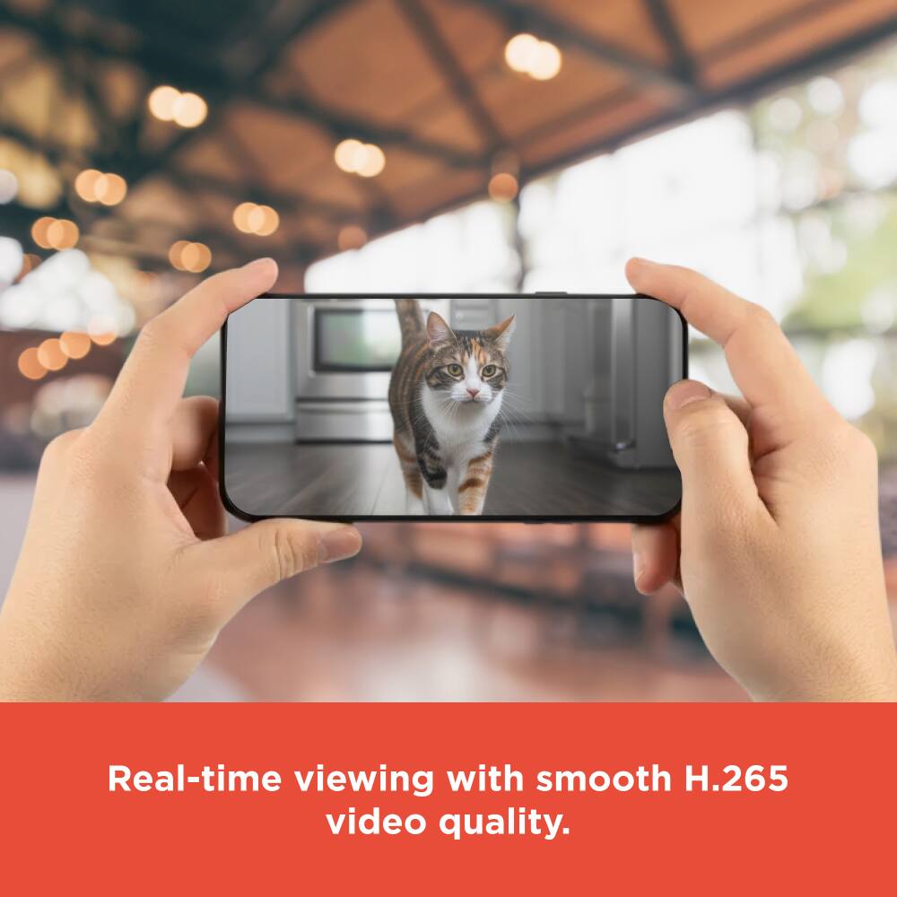 Real-time viewing with smooth H.265 video quality.