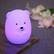 Alt View 13. LumiPets - Kids' Night Light Bear Lamp with Remote - White.