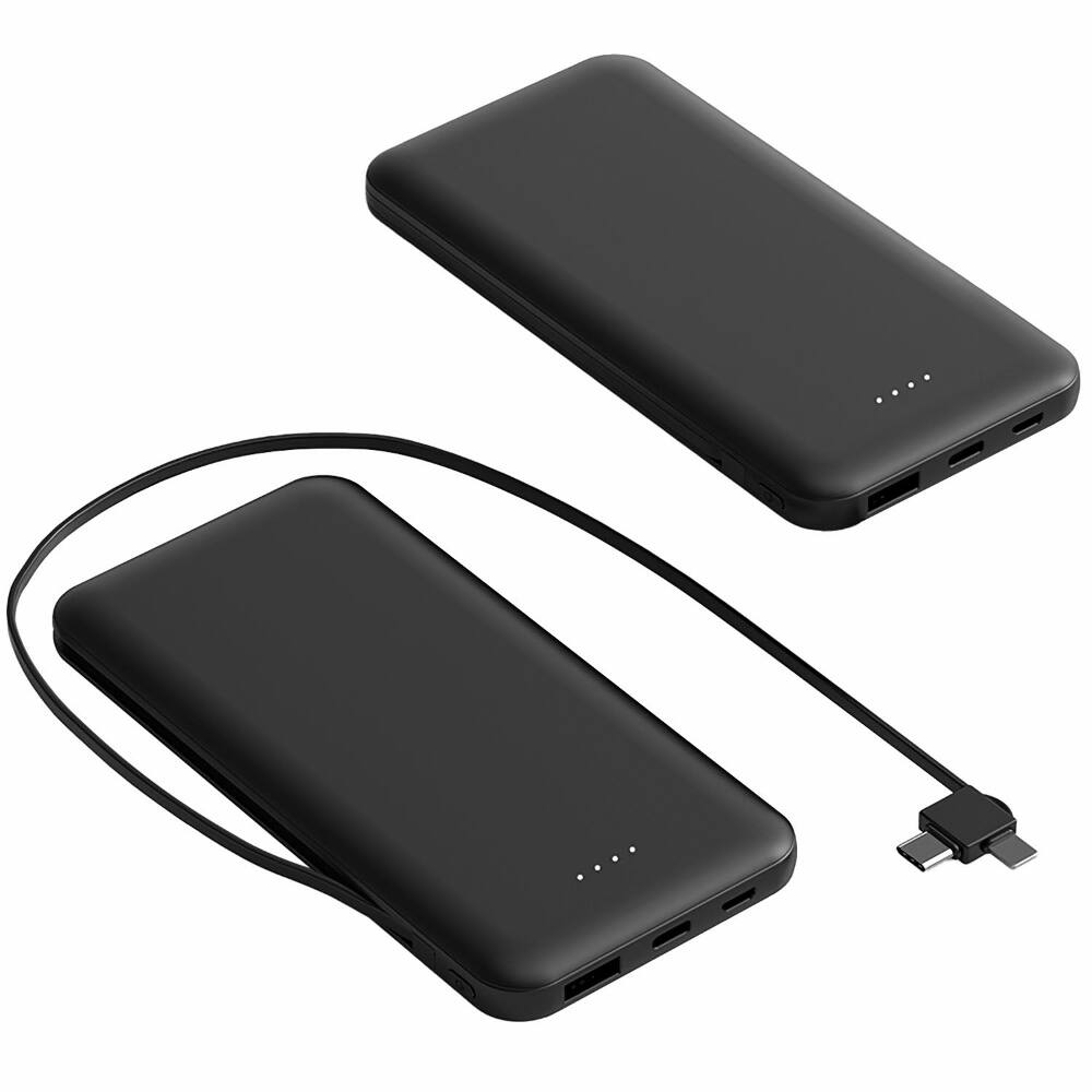 Front. Loheer - Loheer 10000mAh portable phone charger external battery pack with built in cable for IOS Phone 14.