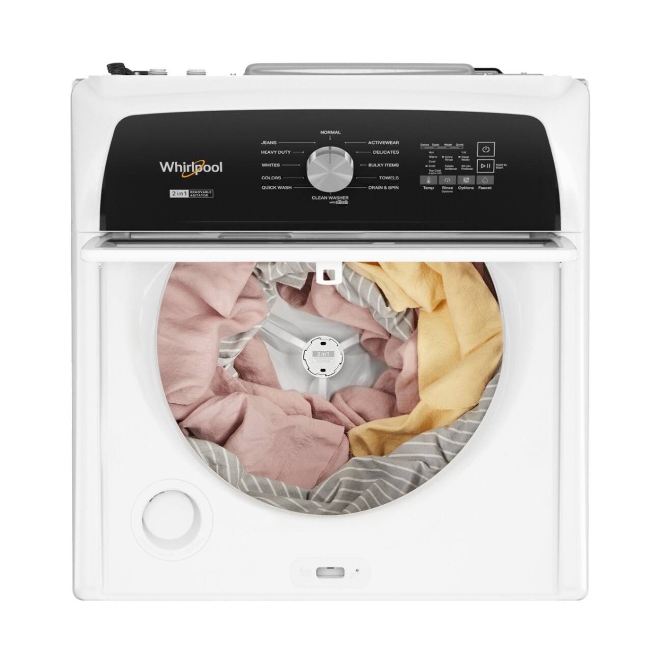 JEANS  
NORMAL - ACTIVEWEAR  
Lesa hat  
here  
Whirlpool 2in1 HEARTHING ADITATION  
HEAVY DUTY WHITES COLORS QUICK WASH  
CLEAN WASHER  
DELICATES BULKY ITEMS TOWELS DRAIN & SPIN  
us that have DII Itan Temp 10/68 Options Faucet  
2in1