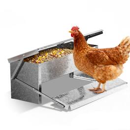 Winado - Chicken Nesting Boxes, Metal Egg Laying Box Feeder for Garden Chicken Coop - Silver