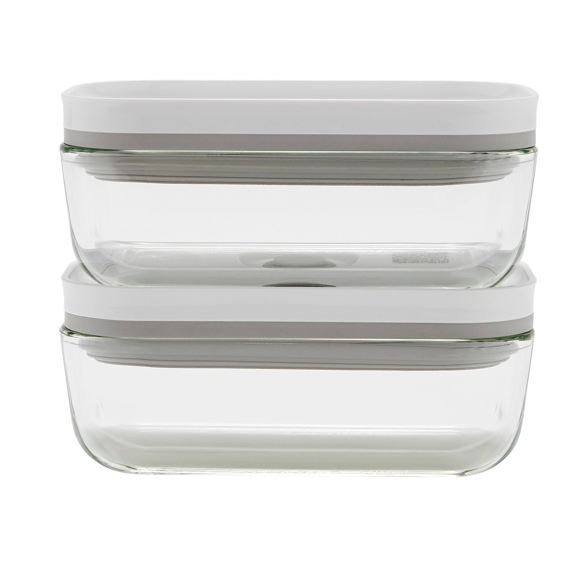 ZWILLING - Fresh & Save 2-Piece Small Glass Vacuum Sealer Food Storage Containers with Airtight Lids - Clear - Thumbnail 3