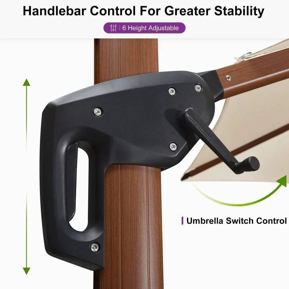 Handlebar Control For Greater Stability  
6 Height Adjustable  
Umbrella Switch Control