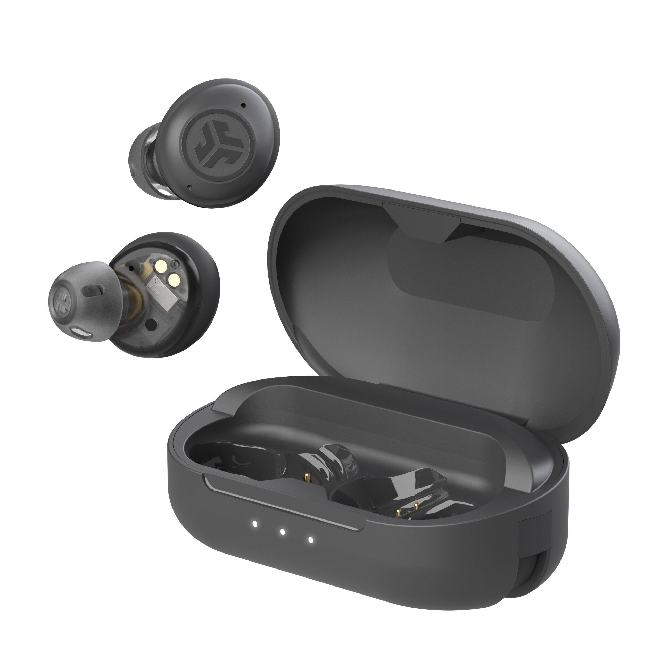 Angle. JLab - 2-in-1 Hear OTC Hearing Aid and Earbuds - Graphite.