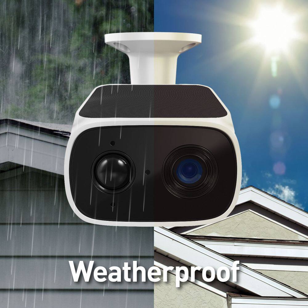 Alt View 4. Swann - EVO Solar 2K Outdoor Wi-Fi Security Camera, Motion Detect, Night Vision, 2-Way Talk, Local Storage, 16GB Card - White.
