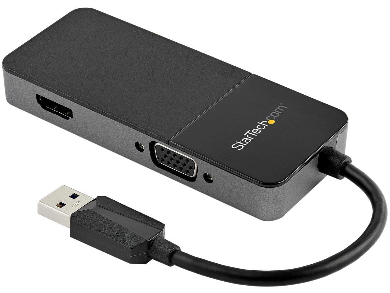 StarTech.com - USB 3.0 to HDMI/VGA Adapter - 4K 30Hz, 2-in-1 Dongle (USB32HDVGA)