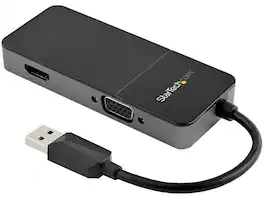 StarTech.com - USB 3.0 to HDMI/VGA Adapter - 4K 30Hz, 2-in-1 Dongle (USB32HDVGA)