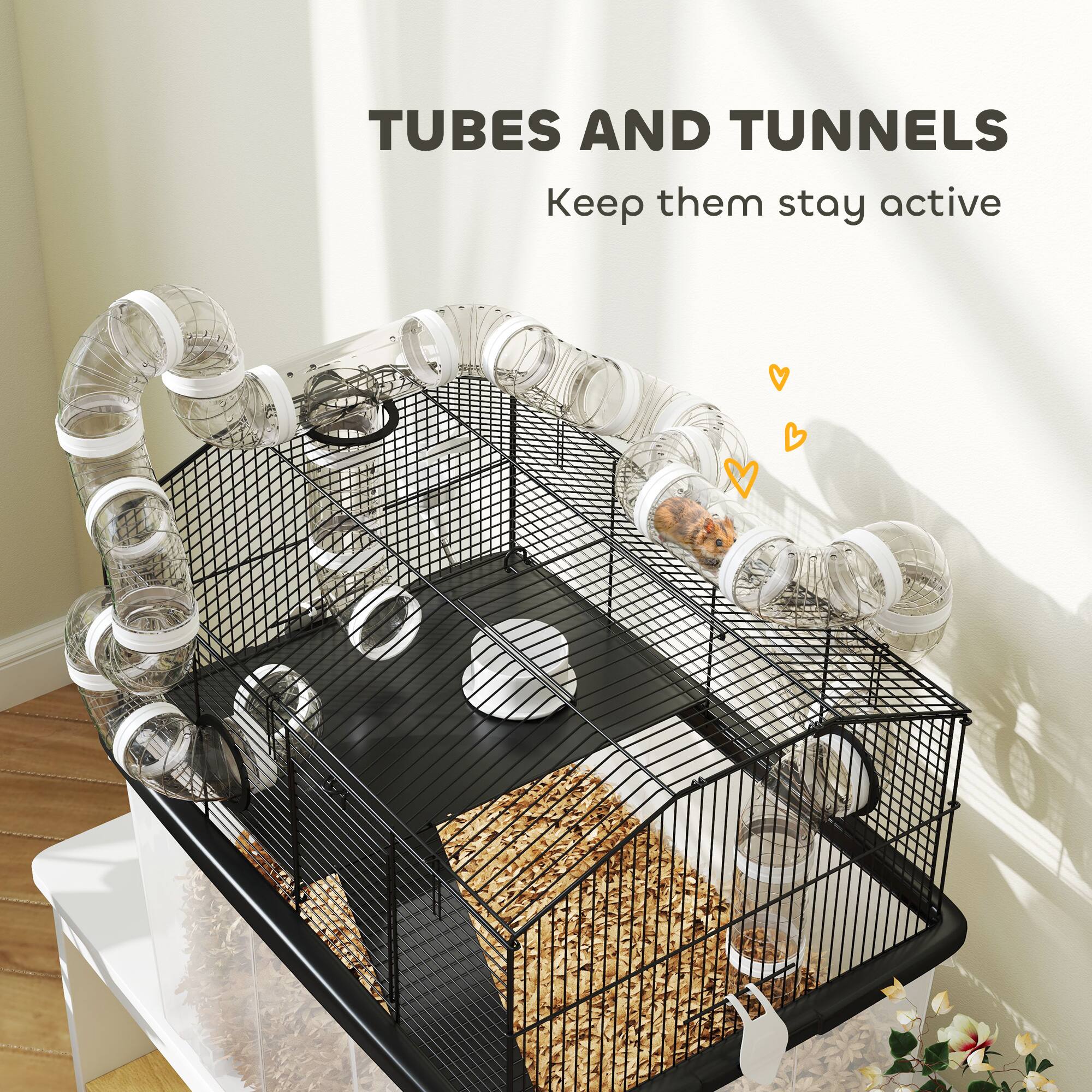 TUBES AND TUNNELS  
Keep them stay active