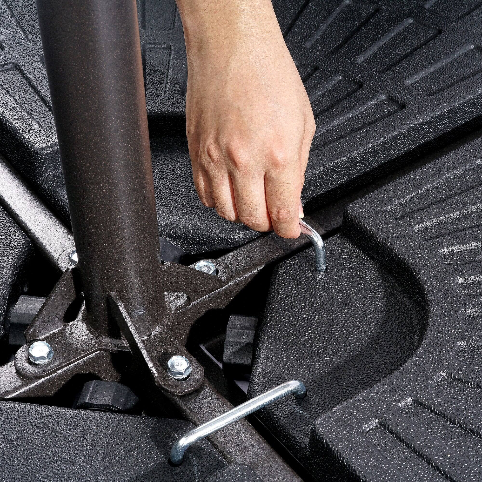 Back. Vecelo - Heavy-Duty 4-Panel Fillable Patio Umbrella Base, Outdoor Stand for Cantilever & Offset Umbrellas.