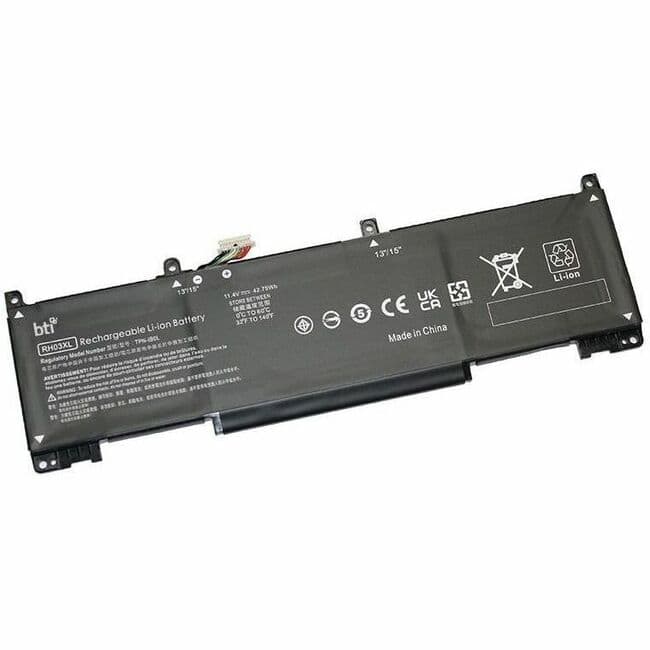 BTI Battery Tech - BTI M75599-005-BTI 3-CELL 11.4V LI-ION BATTERY M75599-005, RH03XL, RH03042XL-PL, TPN-IB0L, M75017-AC1, HSTNN-OB2X
