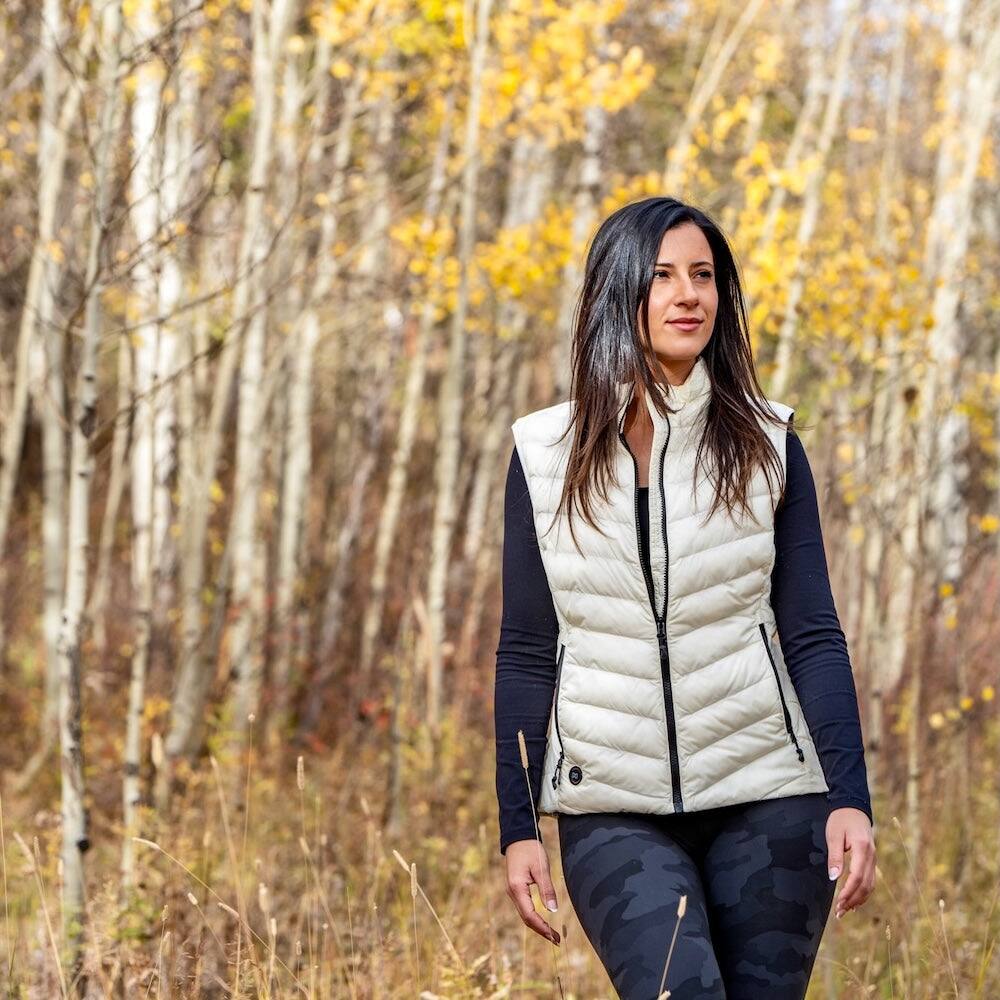 Alt View 5. Mobile Warming - Women's Backcountry Xtera Heated Vest - Cream.