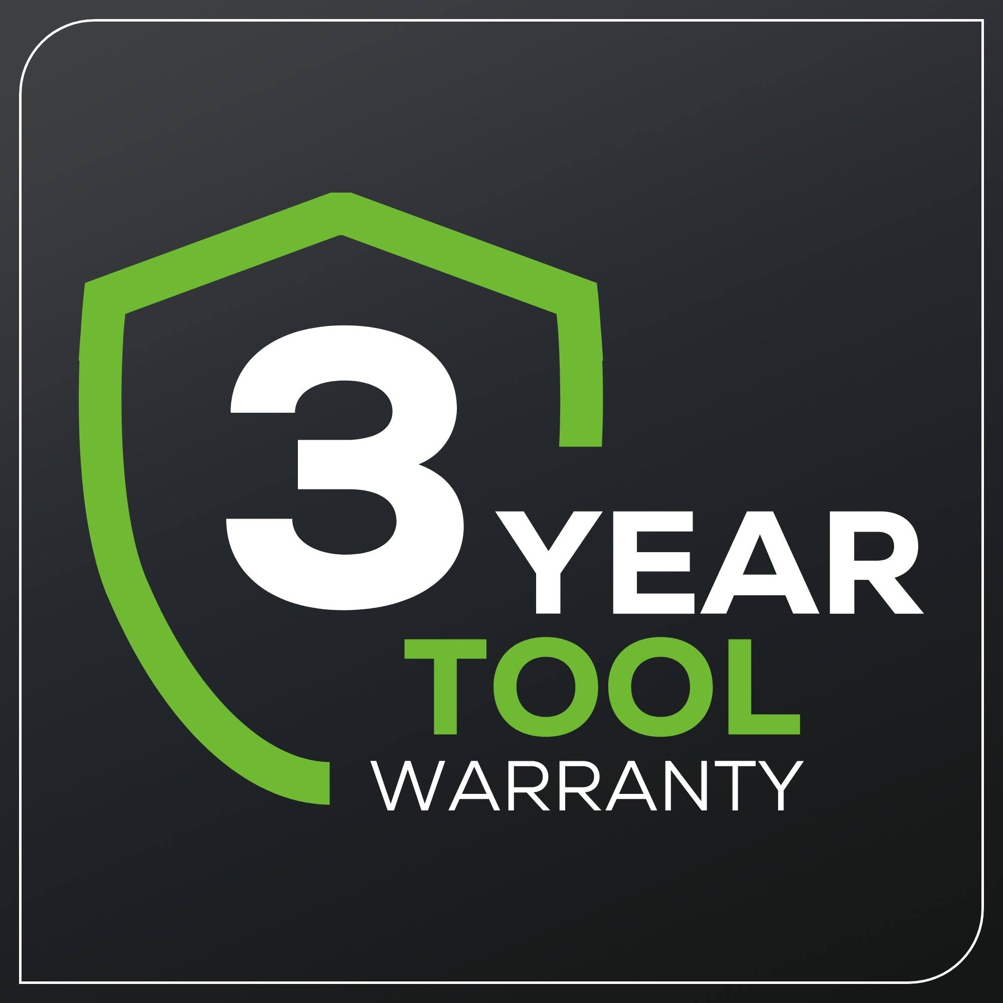 3 YEAR TOOL WARRANTY
