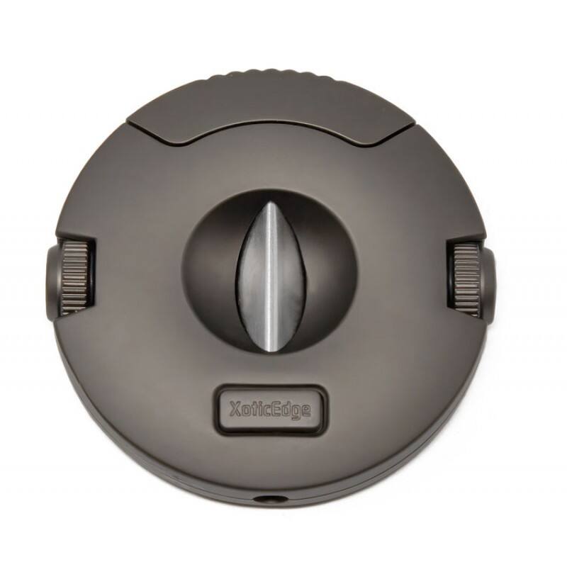 Back. Prestige - XoticEdge Xceed V-Cut (Gray) - Gun Metal Gray Finish.