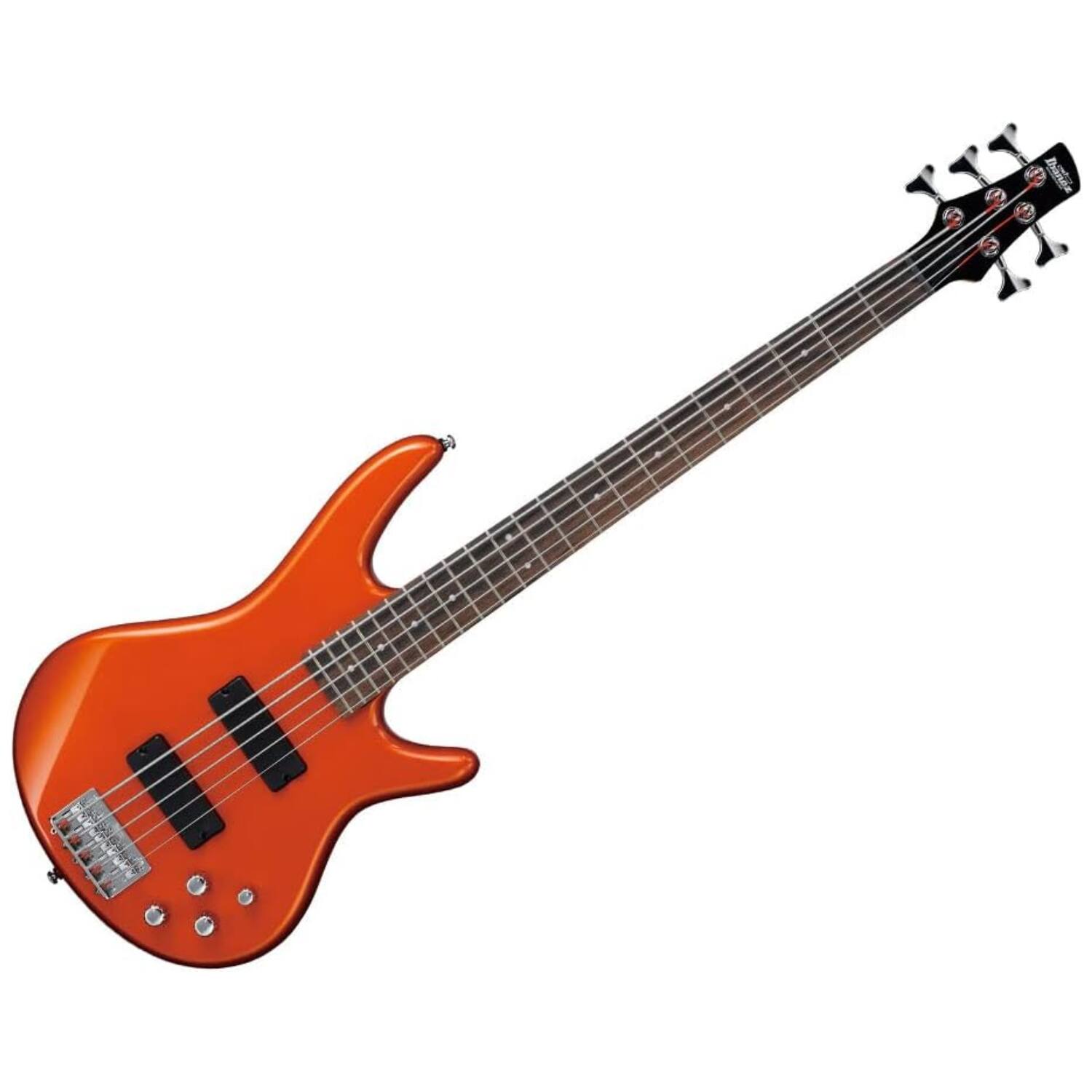 Left. Ibanez - Ibanez GSR 5-String RH Electric Bass-Guitar, Right, Roadster Orange Metallic - Orange.