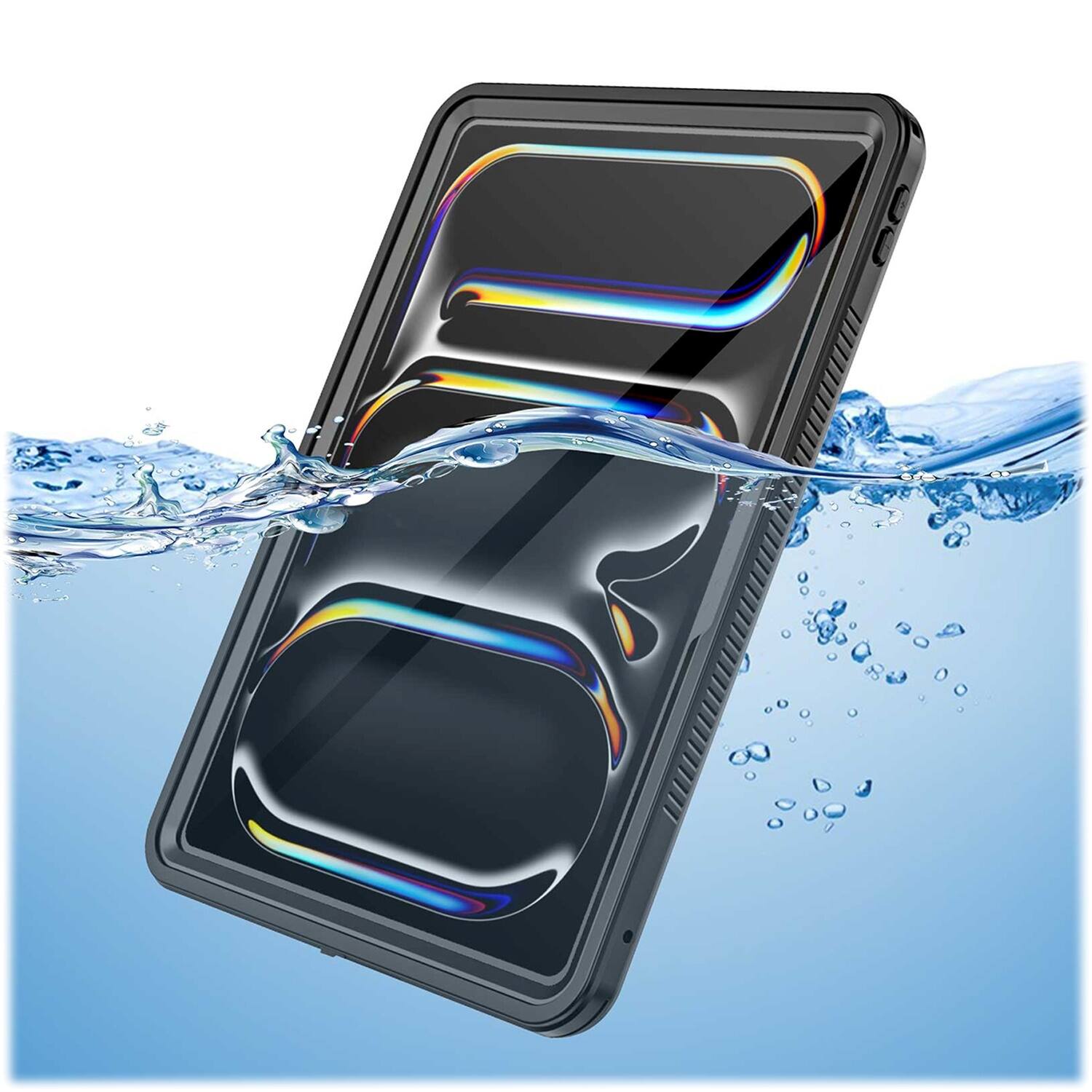 Alt View 14. SaharaCase - Oasis Series Water-Resistant Case for Apple iPad Pro (M4) 11" 2024 - Clear/Black.