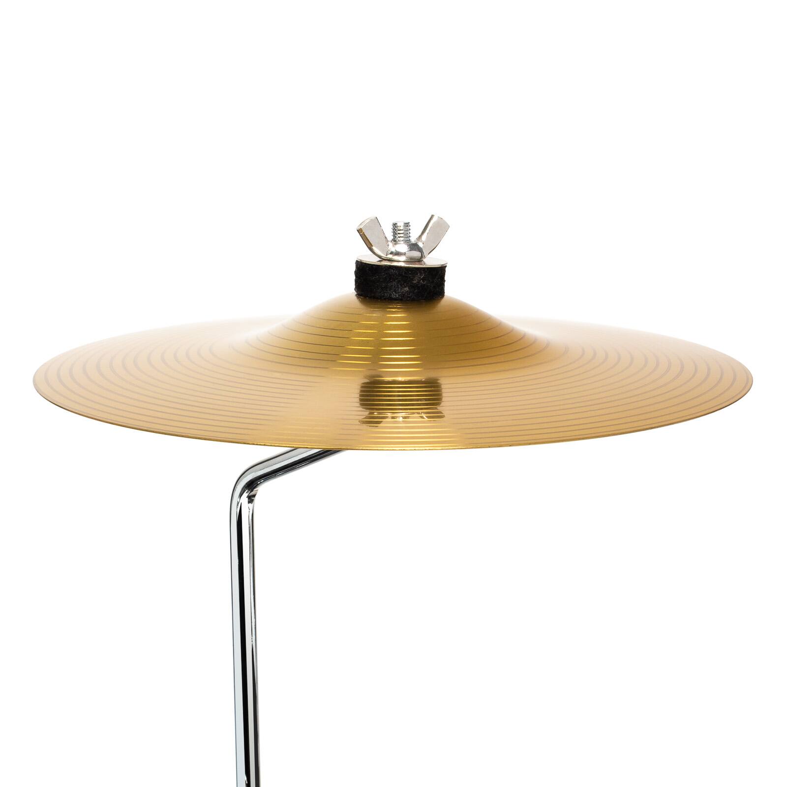 Alt View 4. Ashthorpe - Beginner Drum Kit with Brass Cymbals (Set of 3) - Black.